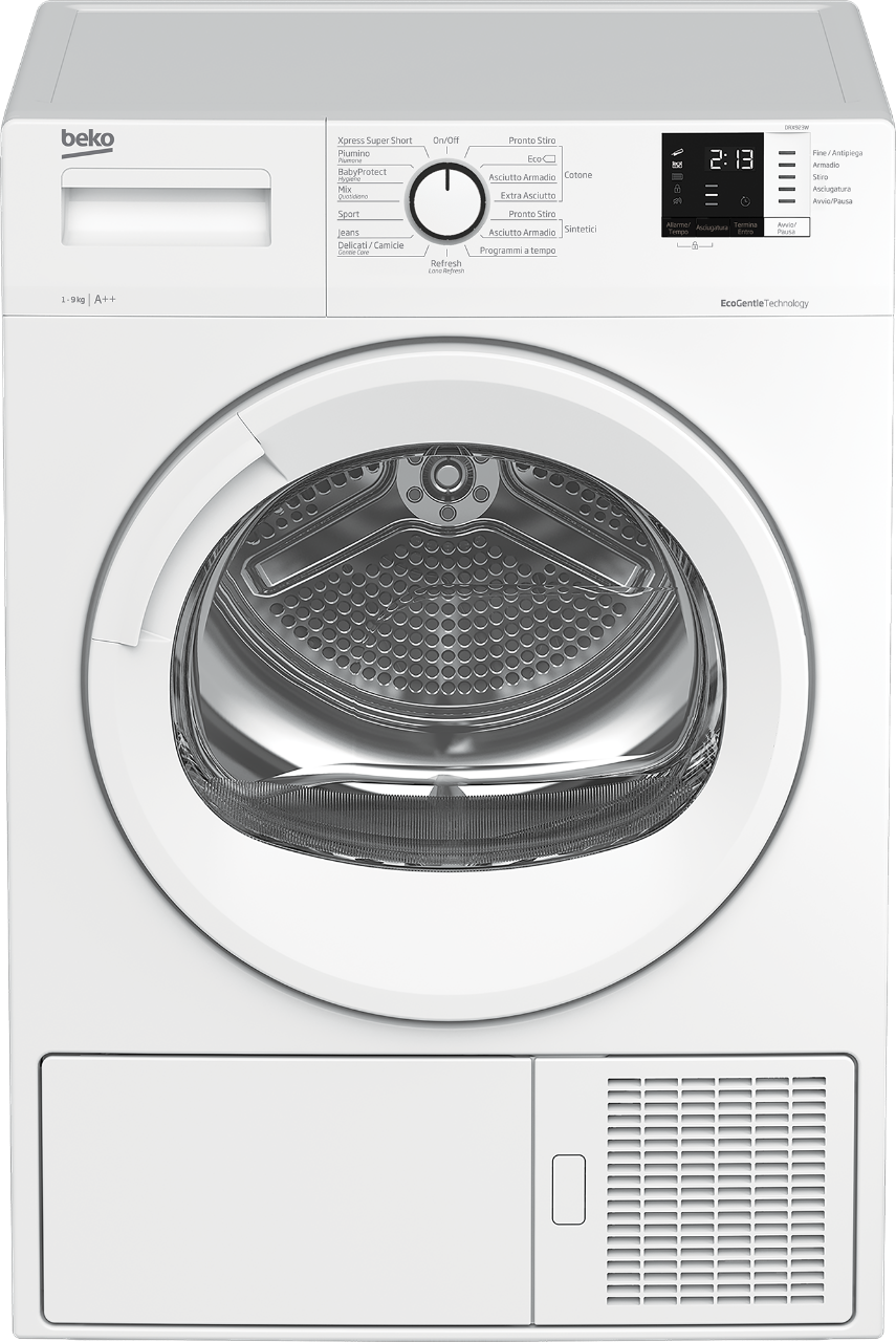 Beko DRX923W - Asciugatrice con Pompa di calore da 9 Kg Classe A++