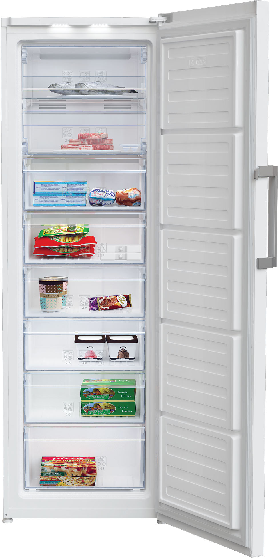 Congelatore Verticale, Total NoFrost, 275 L, 59.5 cm RFNE312E33WN BEKO