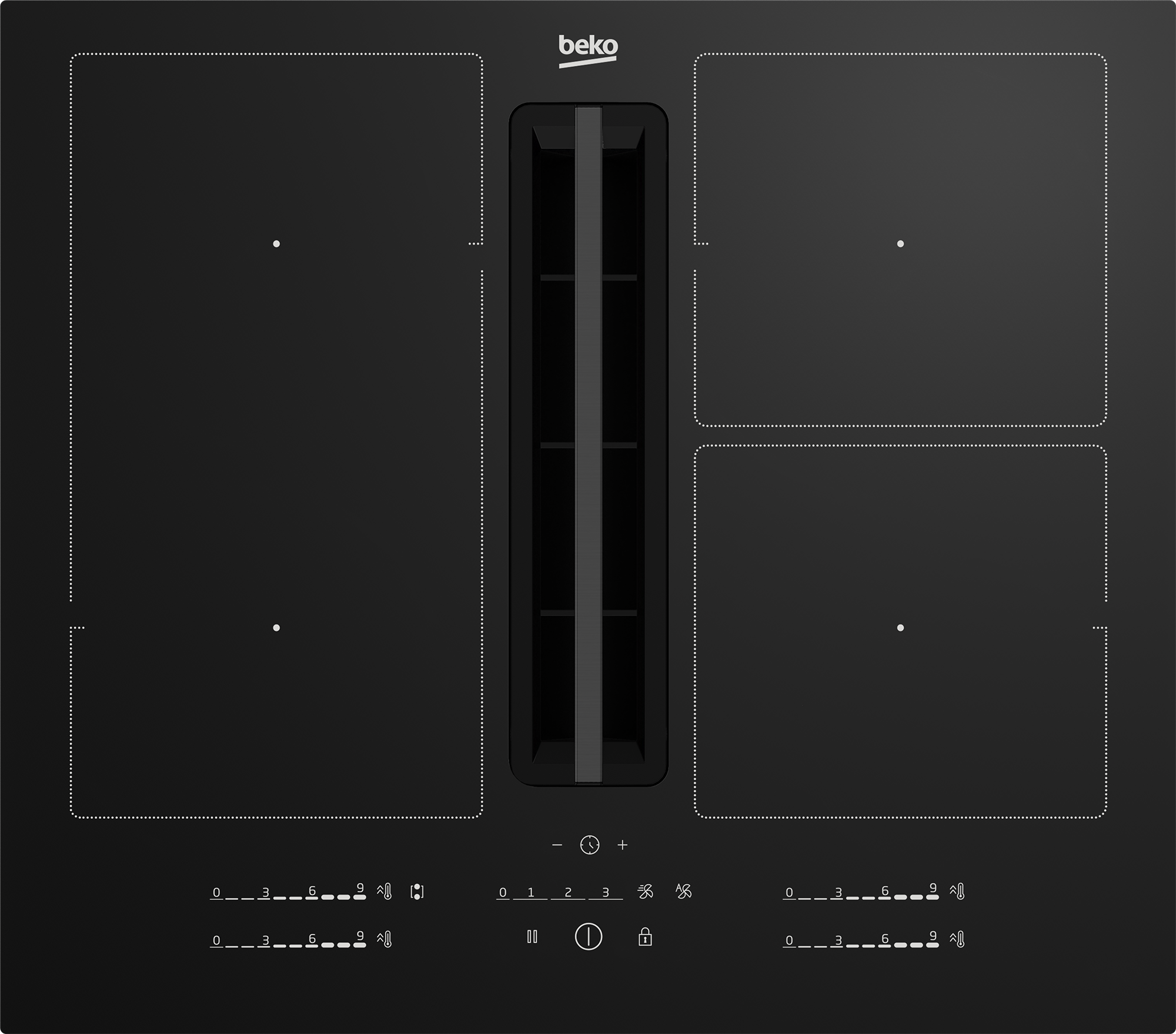 Beko HIXI 64700 UF – Piano Induzione 60 Cm Con Cappa Integrata E Zona IndyFlex