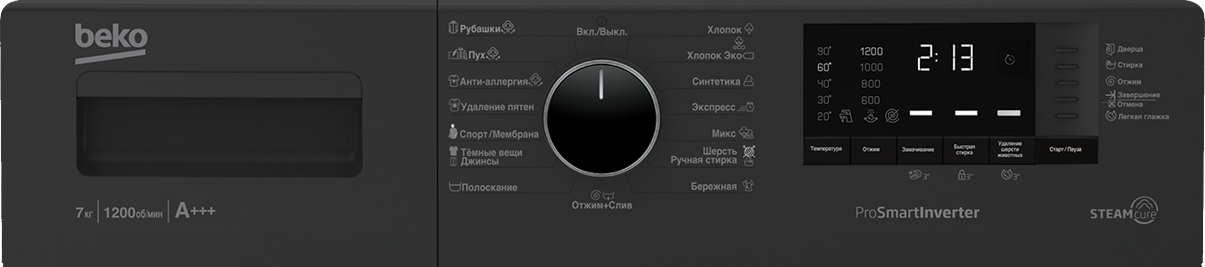 Стиральная Машина Beko Wspe6h616a Черный Купить