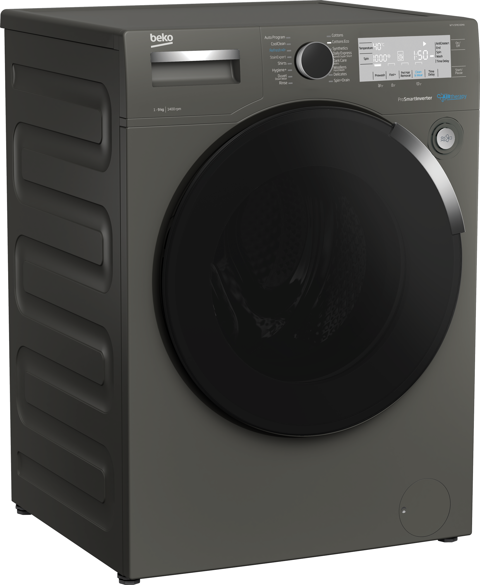 Freestanding Washing Machine (9 kg, 1400 rpm) WTV 9745 X0MA BEKO