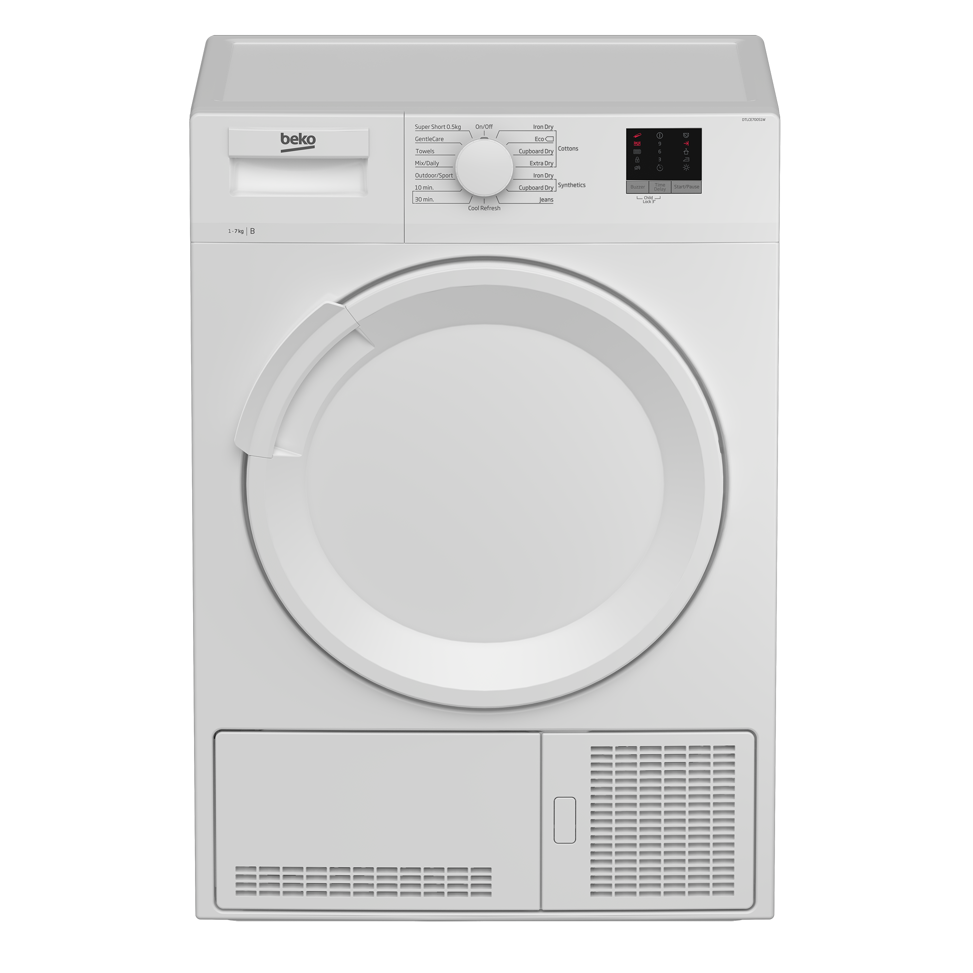 DTLCE70051W Tumble Dryer (Condenser, 7 kg) BEKO