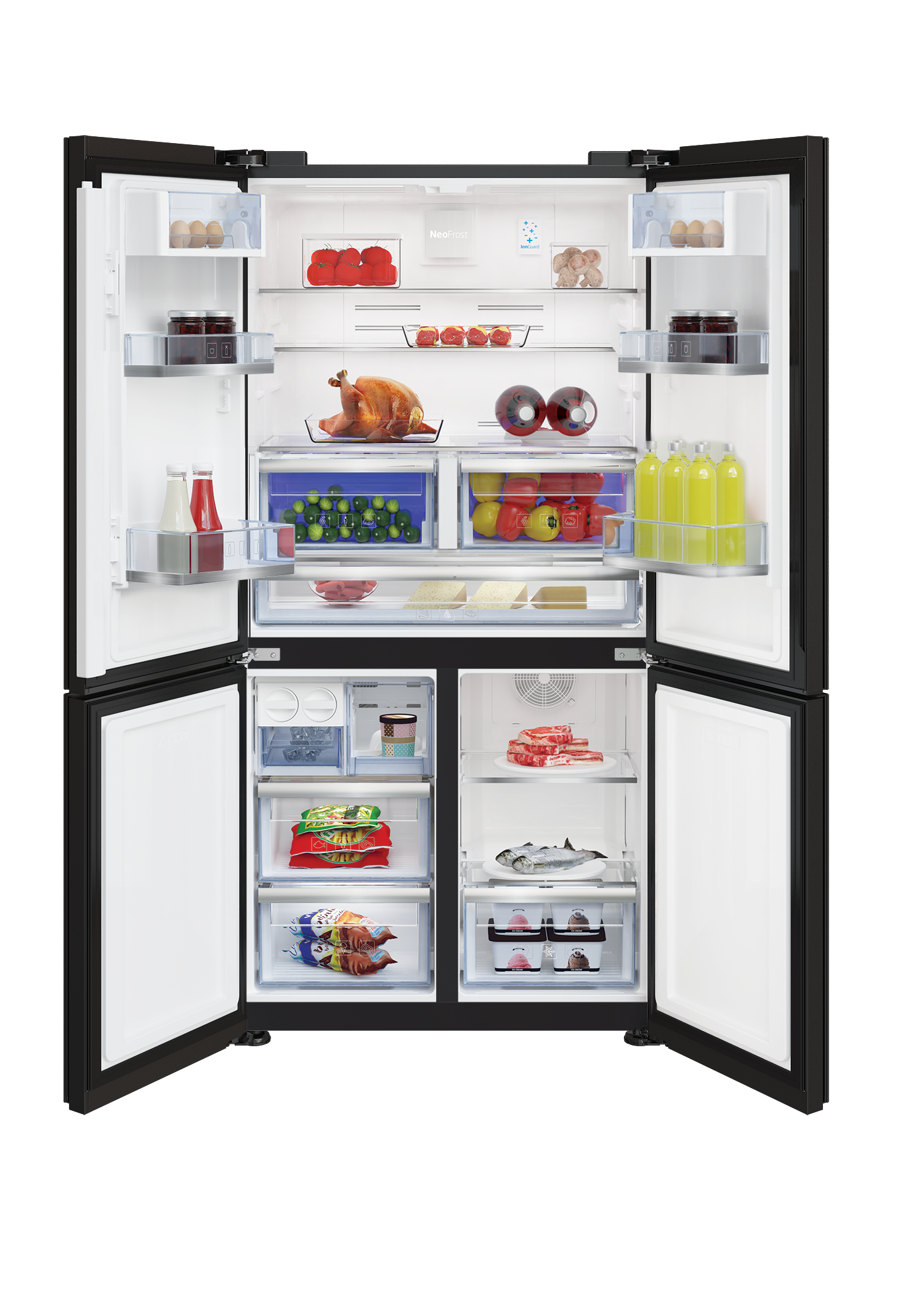 Fridge Freezer (Multidoor, 90.8 cm) GN1416233ZGB BEKO