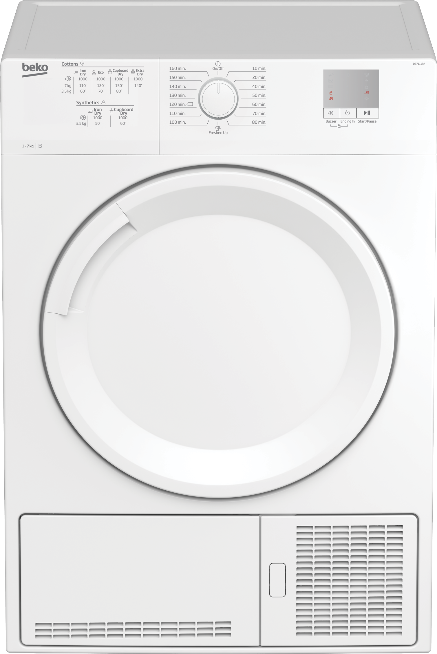 DF 7111 PAW Tumble Dryer (Condenser, 7 kg) BEKO
