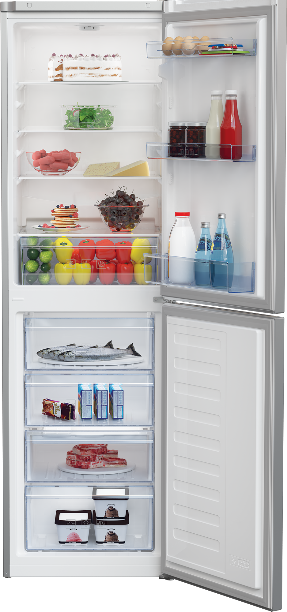 DRCSE287K30XPN Fridge Freezer (Freezer Bottom, 54 cm) BEKO