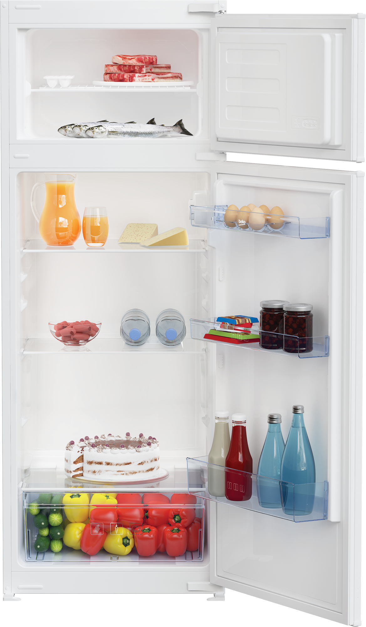 BDSA180K3SN Integrated Fridge Freezer (Freezer Top, 54 cm) BEKO