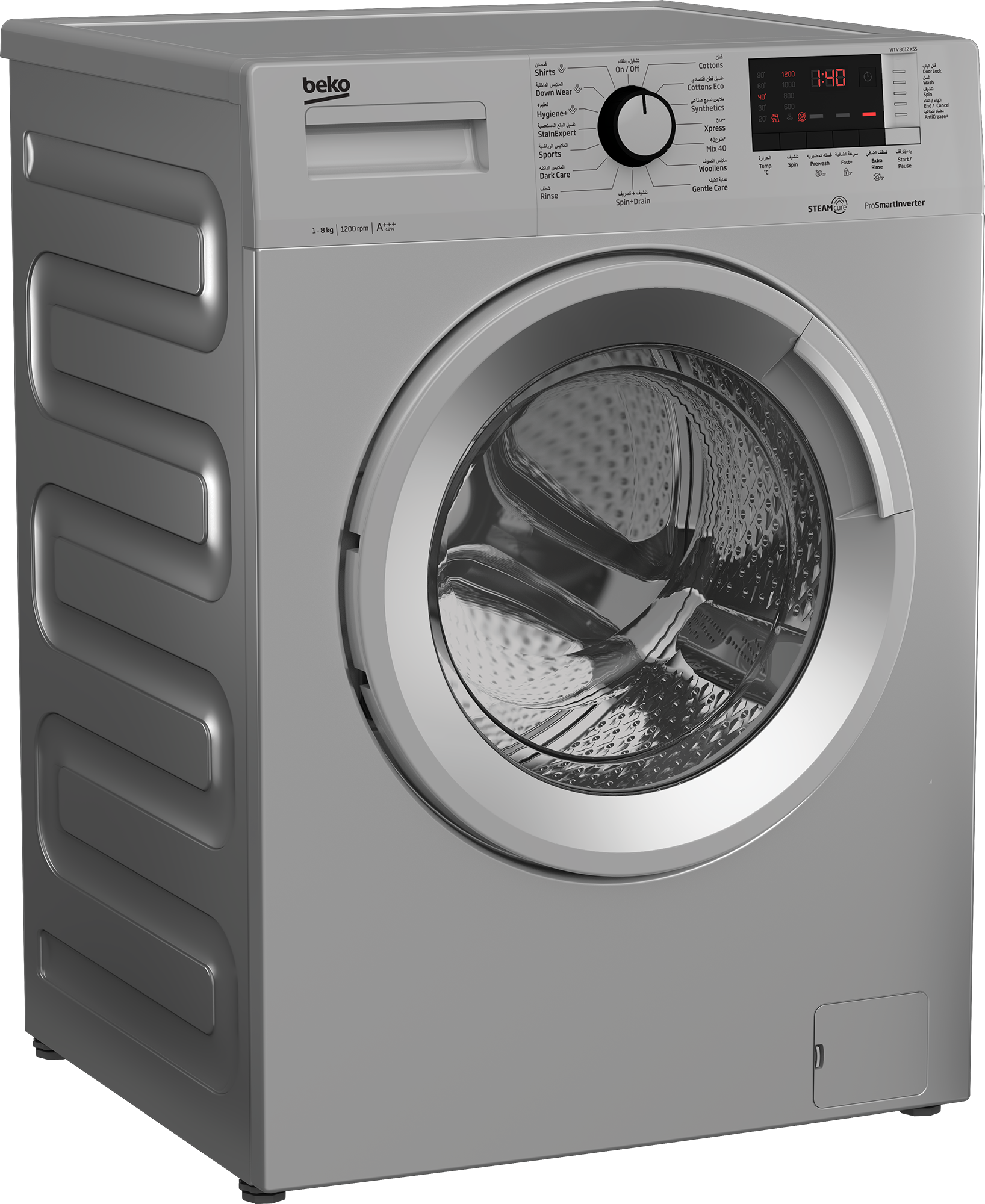 Lave Linge Beko 8 kg 1200 tr/min WUE8612XSS