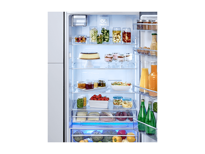 refrigerateur congelateur double portes 70 cm rdse535msx beko