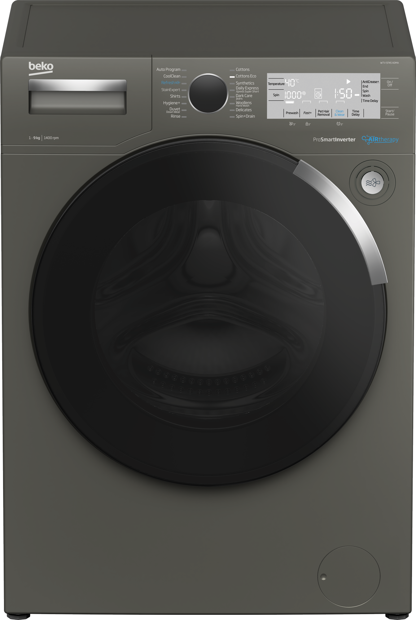 WCV9749XMST | Freestanding Washing Machine (9 kg, 1400 rpm