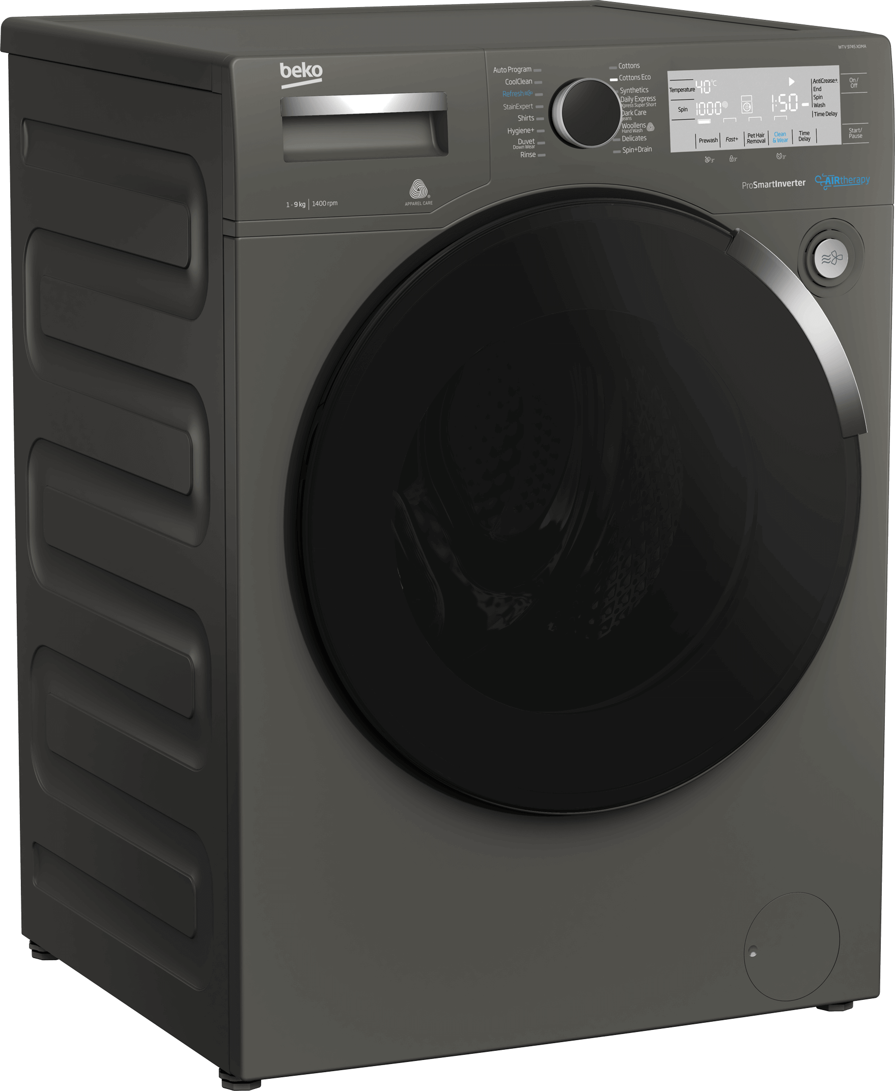 Freestanding Washing Machine (9 kg, 1400 rpm) WTV 9745 X0MA BEKO