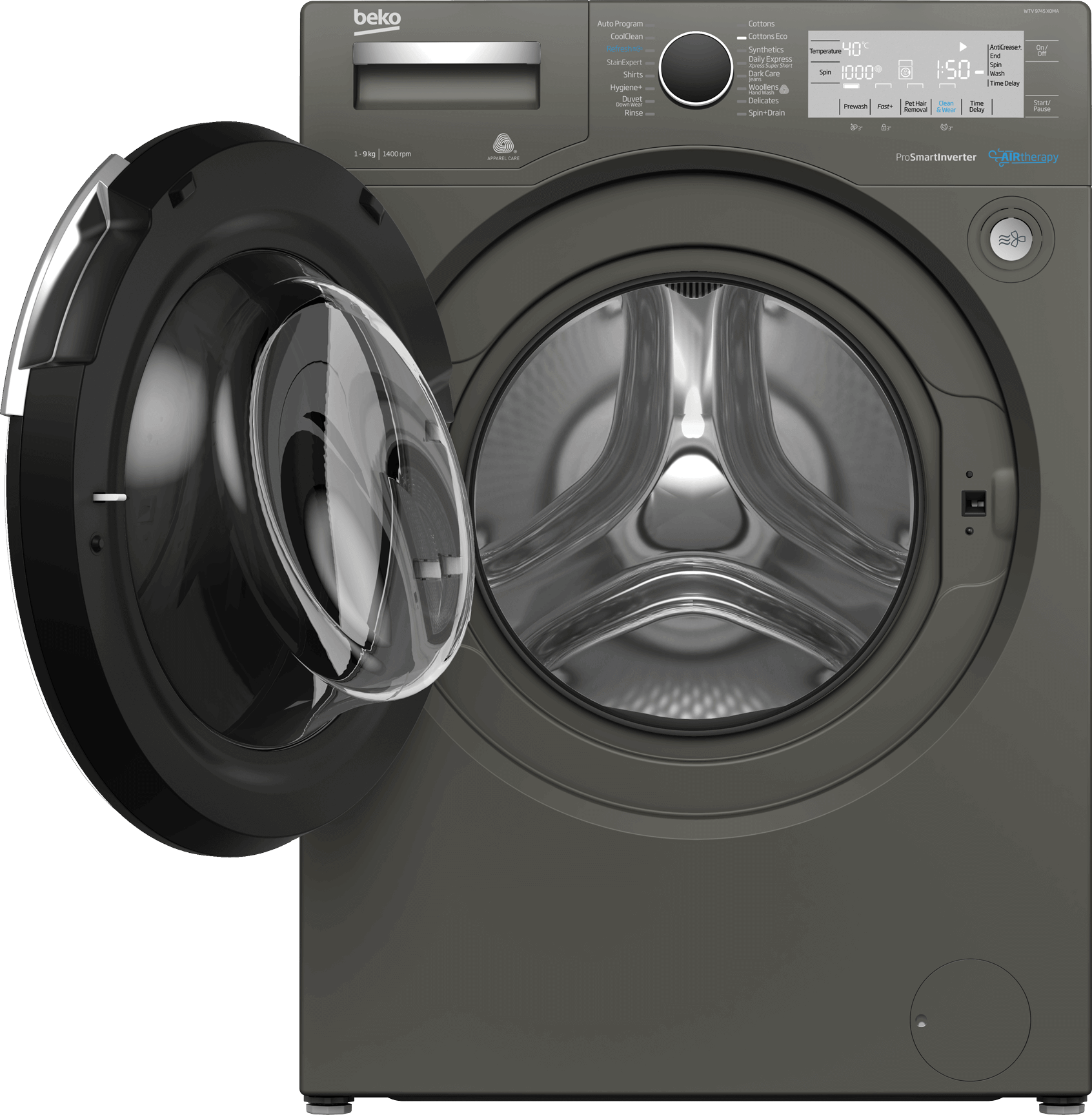 Freestanding Washing Machine (9 kg, 1400 rpm) WTV 9745 X0MA BEKO