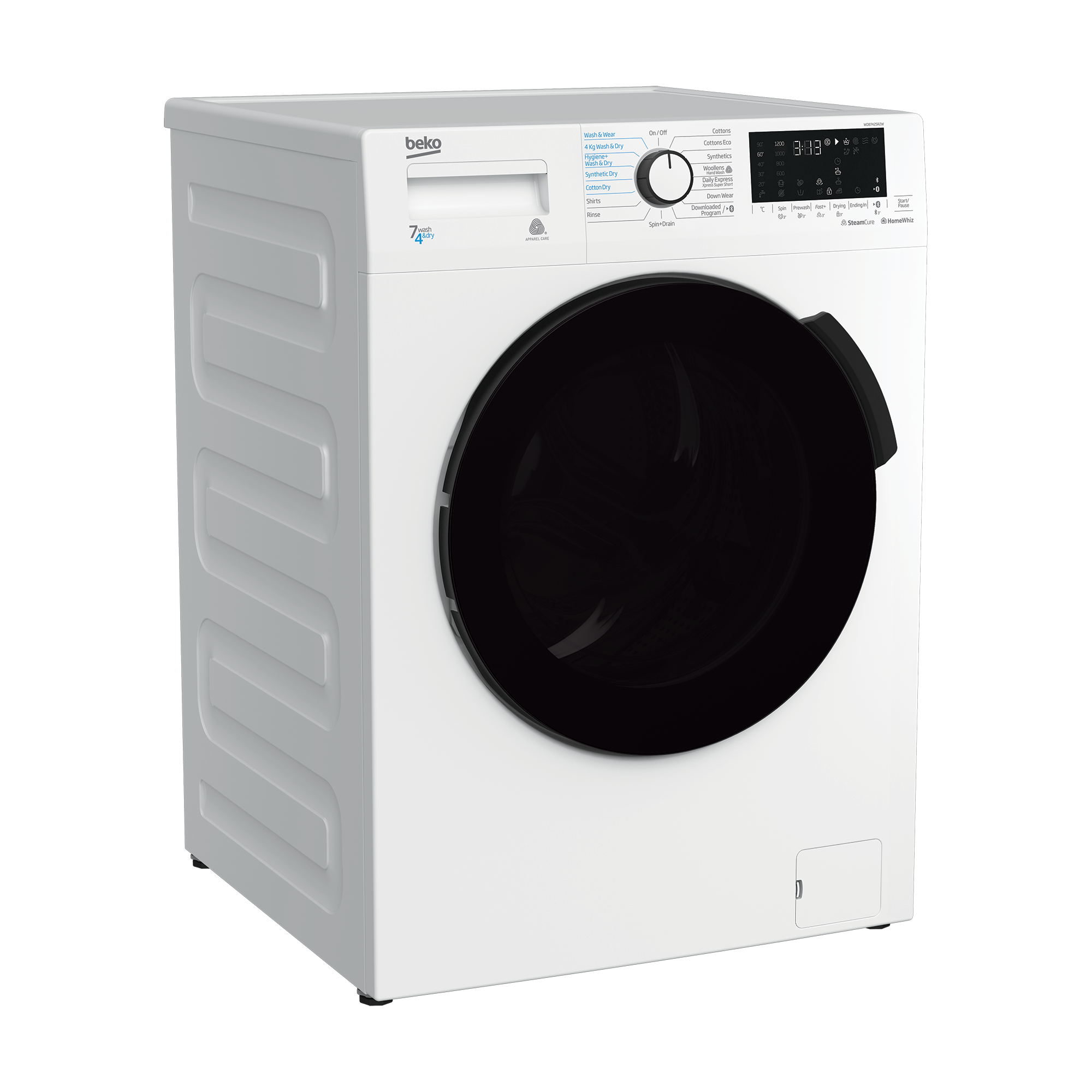 Freestanding Washer Dryer (7 kg / 4 kg, 1200 rpm) | WDB7425R2W | BEKO