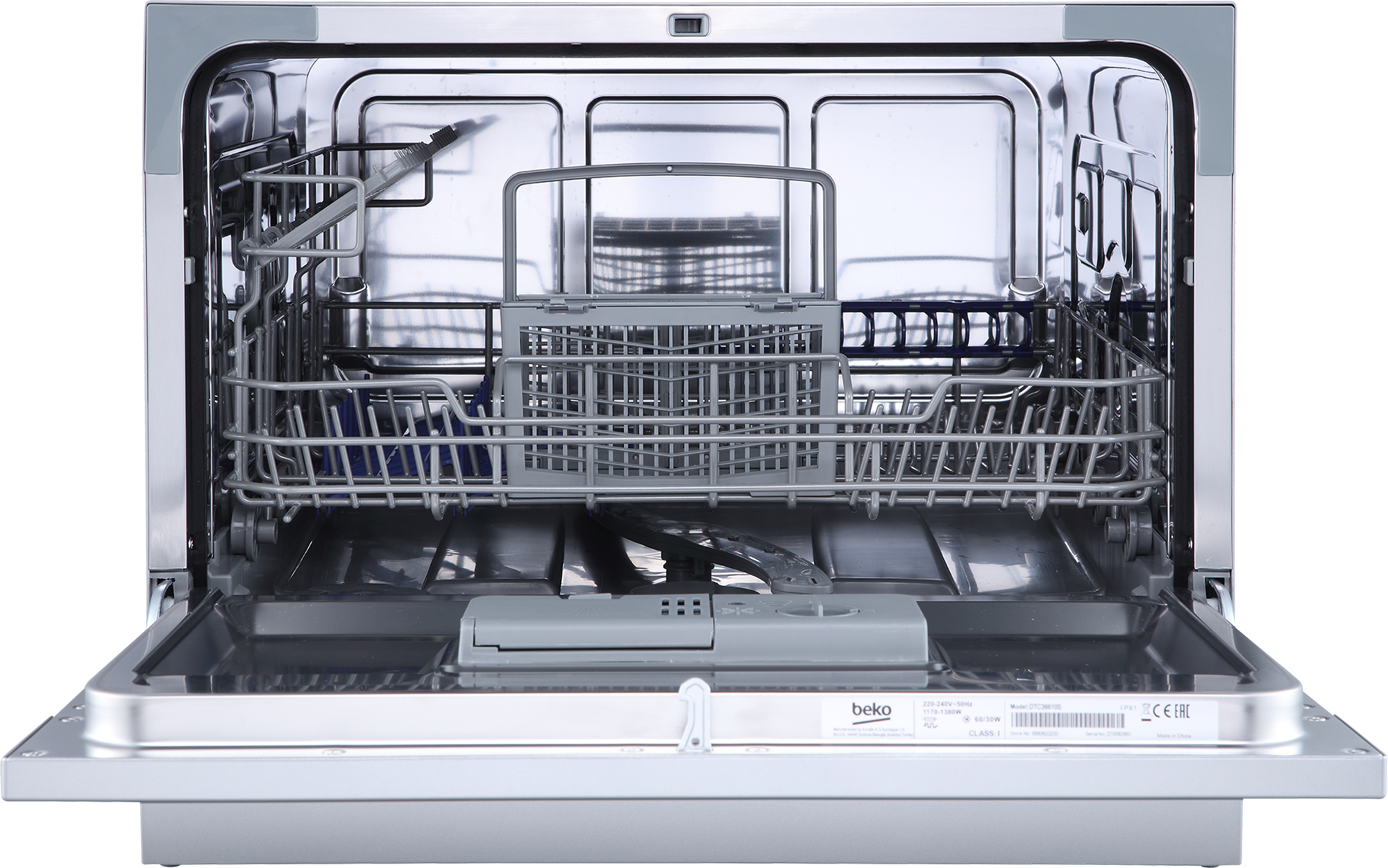 Beko table top dishwasher top