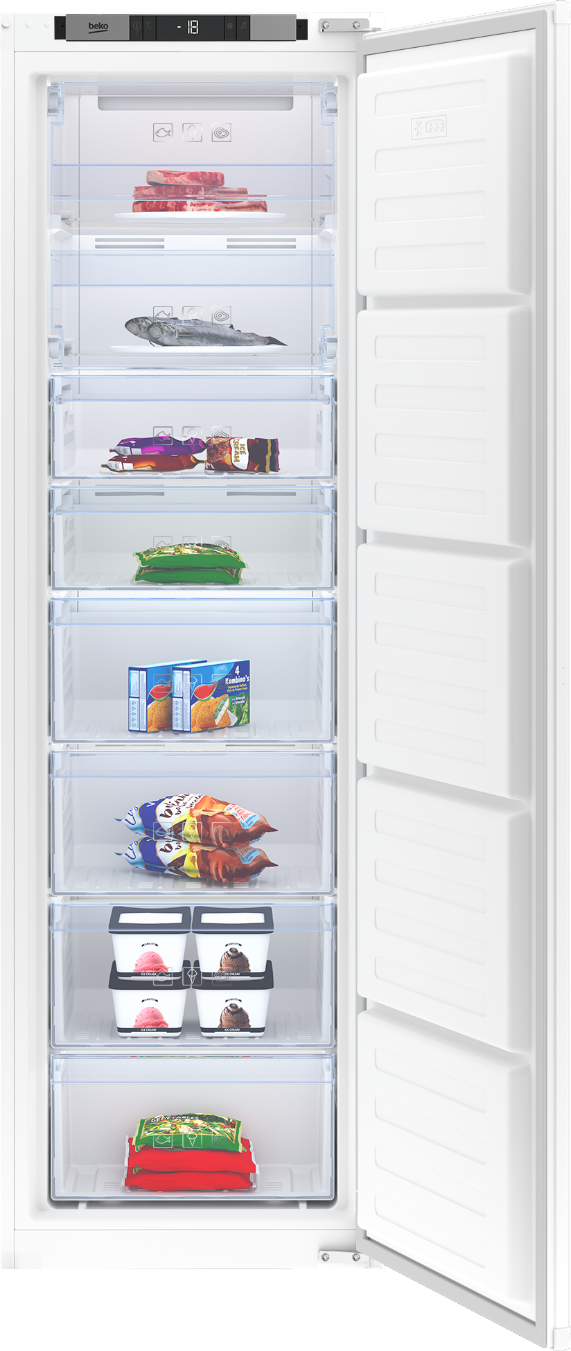 220 L Rechtop Geïntegreerde diepvriezer BFNA247E30SN