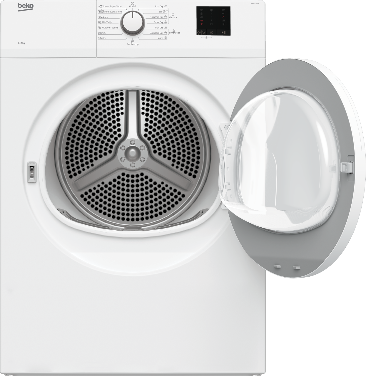 8 kg, air vented dryer DA8111PA BEKO