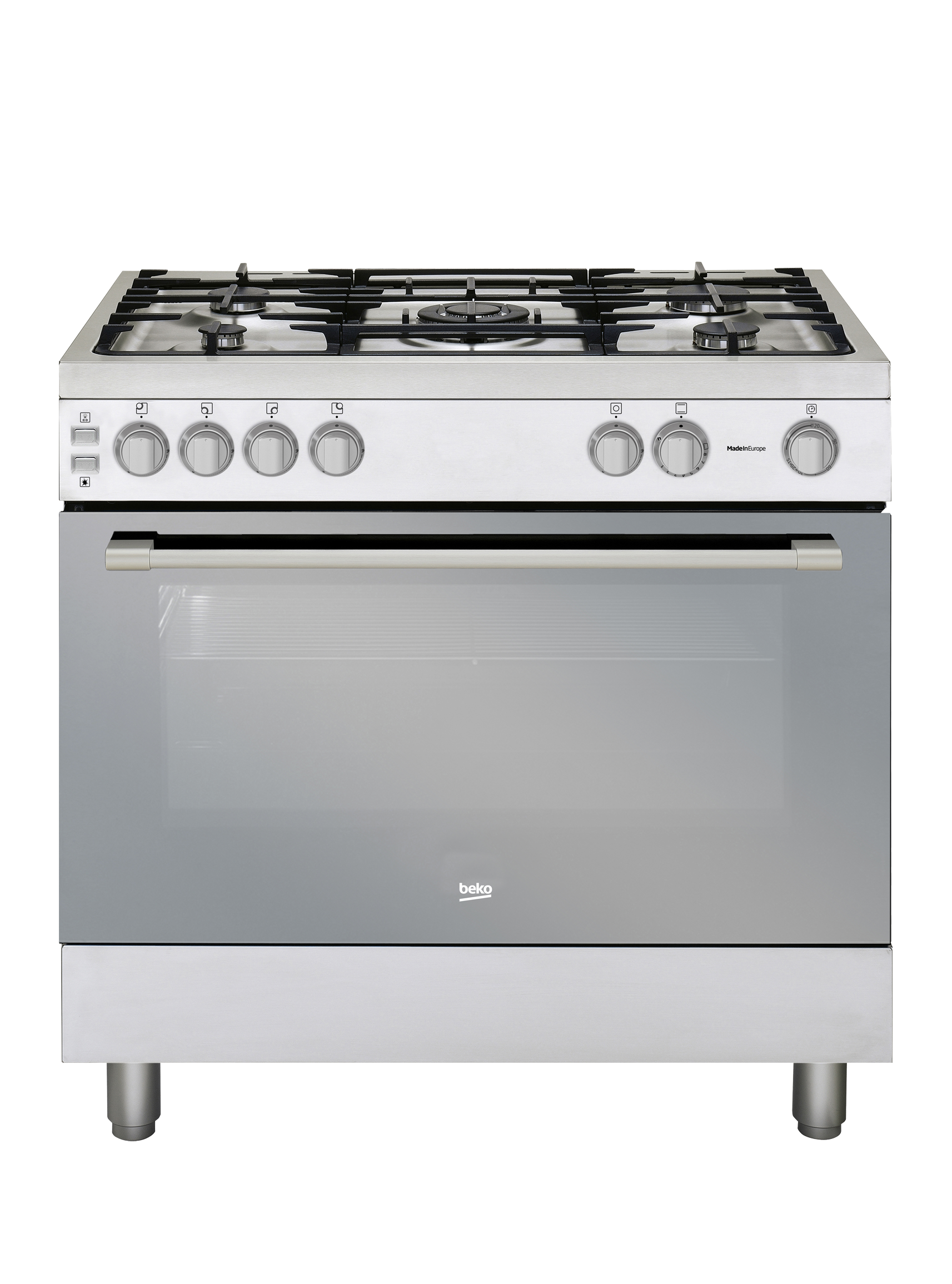 90cm, 4 gas + 1 wok burner gas oven & electric grill GG 15126 DX PR