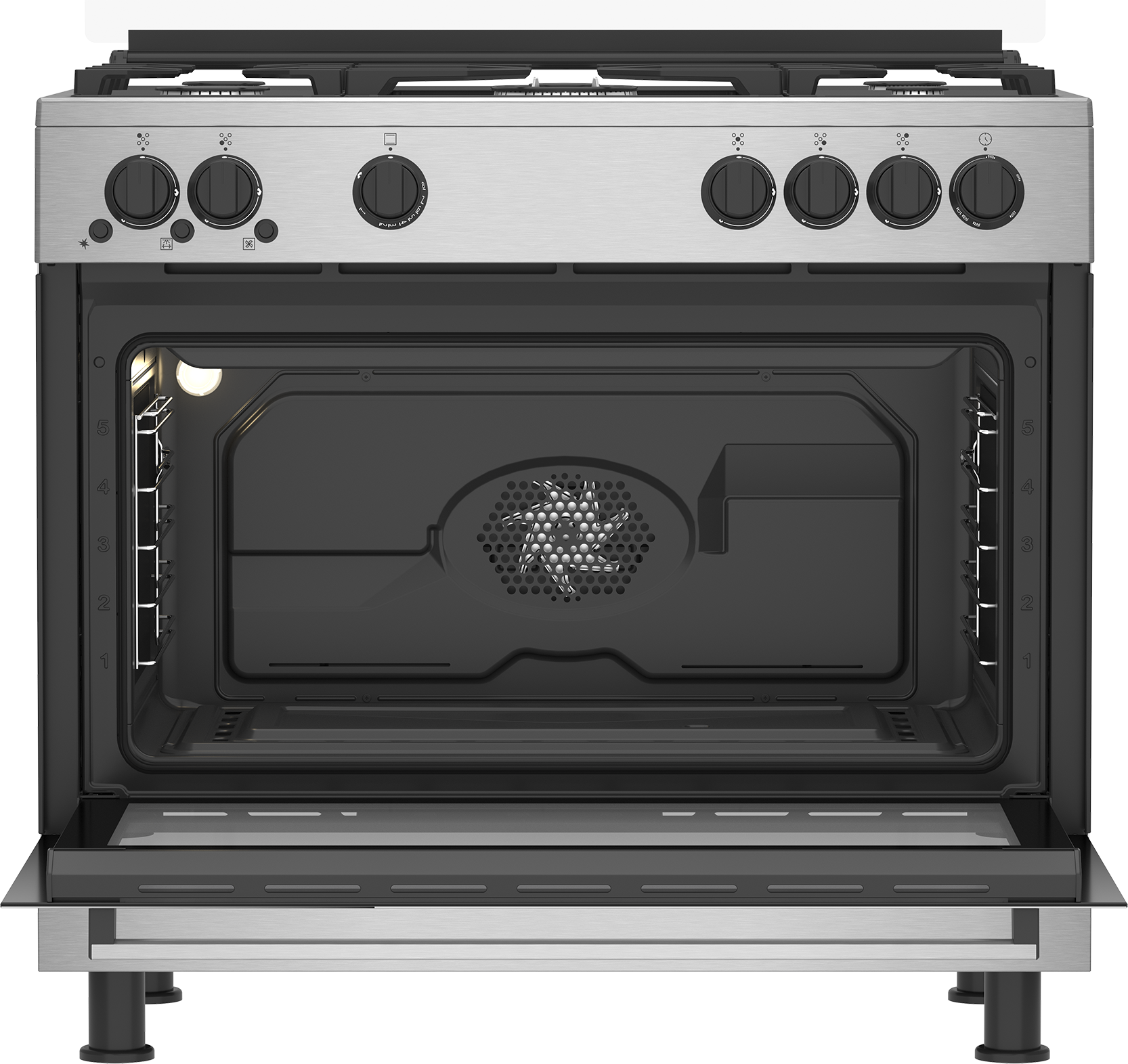 GGR 15115 DX NS Freestanding Cooker (Fanassisted Gas, 90 cm) BEKO