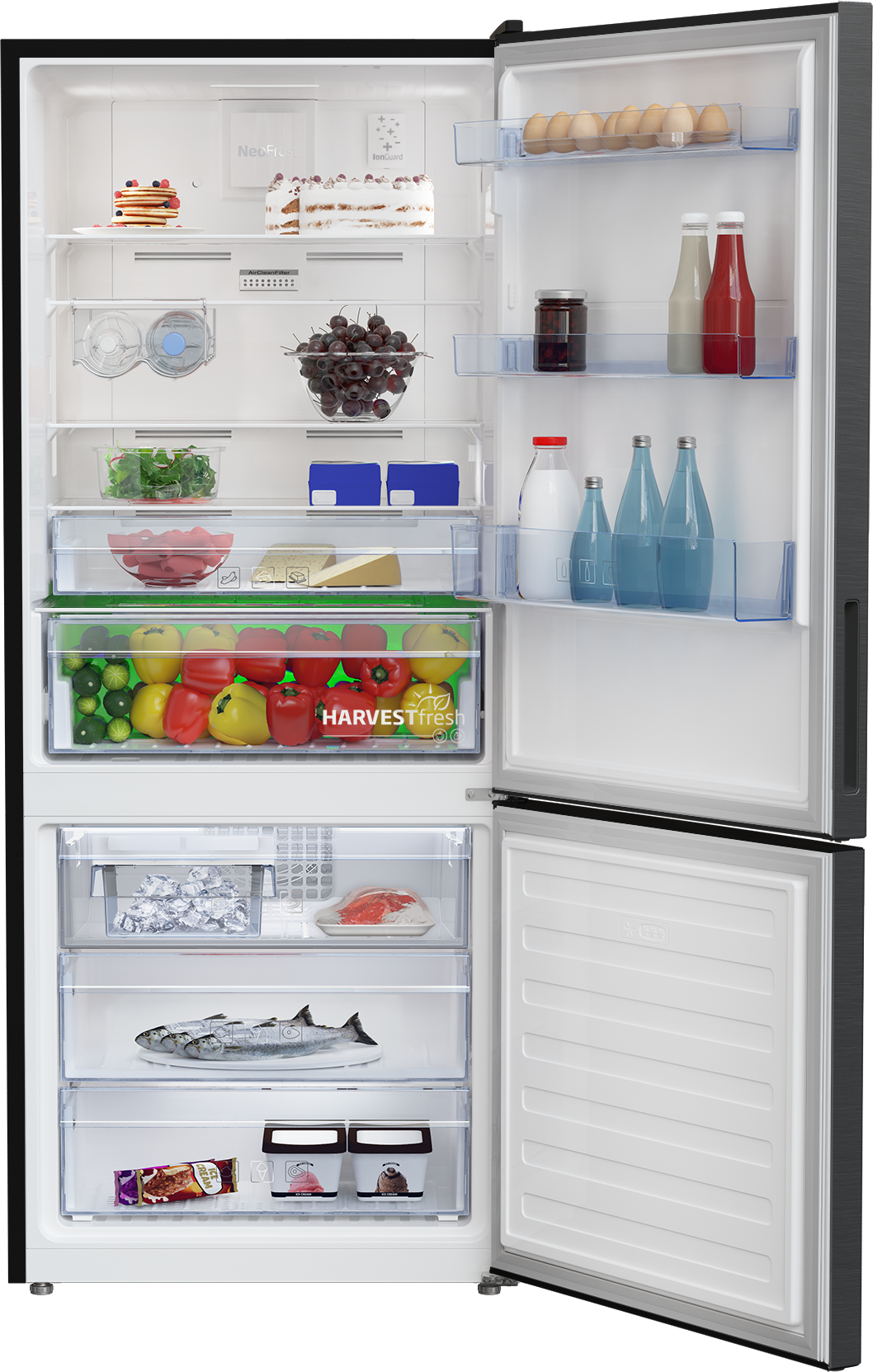 RCNT415E50VZK Fridge Freezer (Freezer Bottom, 70 cm) BEKO