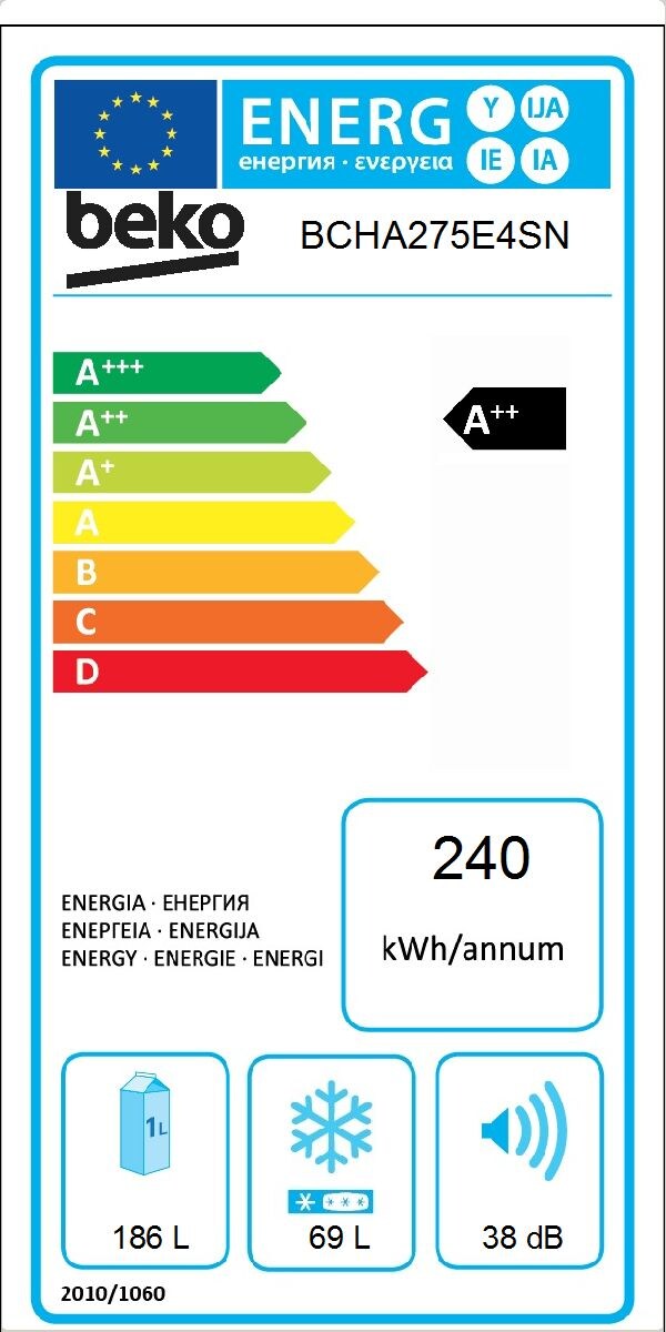 Frigorífico Combinado de Encastrar (Combinado, 54 cm) | BCHA275E4SN | BEKO