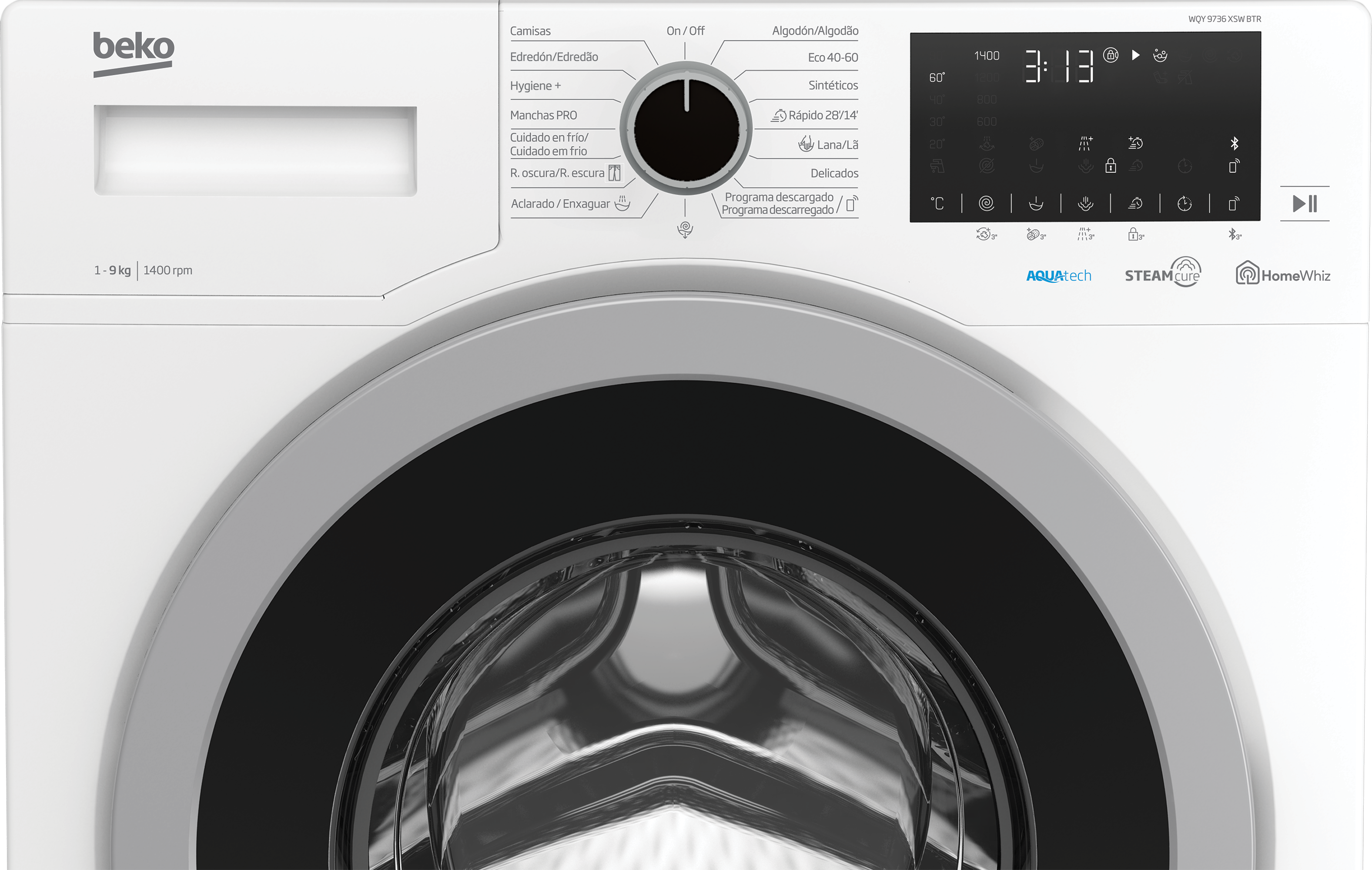 Máquina de lavar roupa de livre instalação (9 kg, 1400 rpm), WQY 9736 XSW  BTR