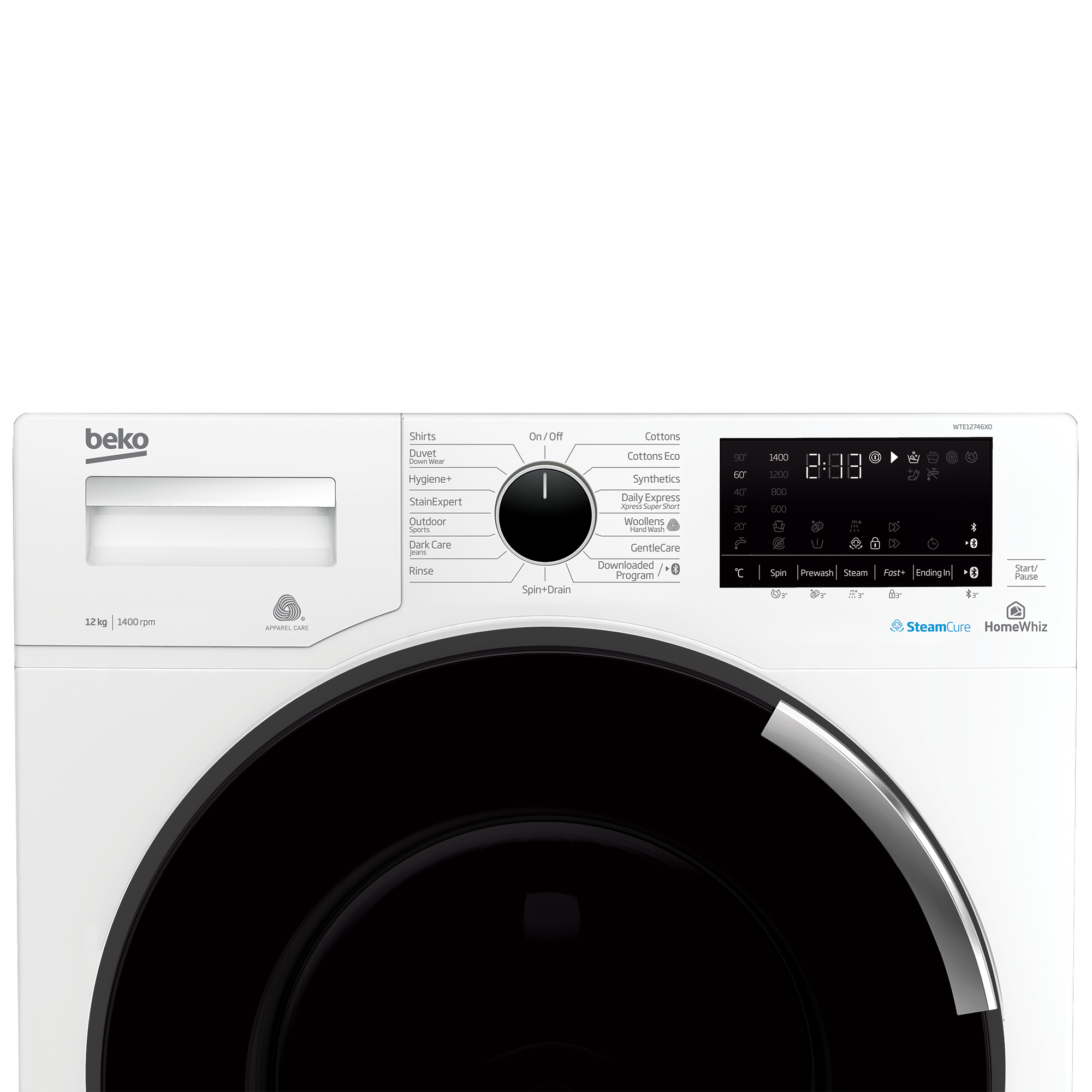 Freestanding Washing Machine (12 kg, 1400 rpm) WTE12746X0 BEKO