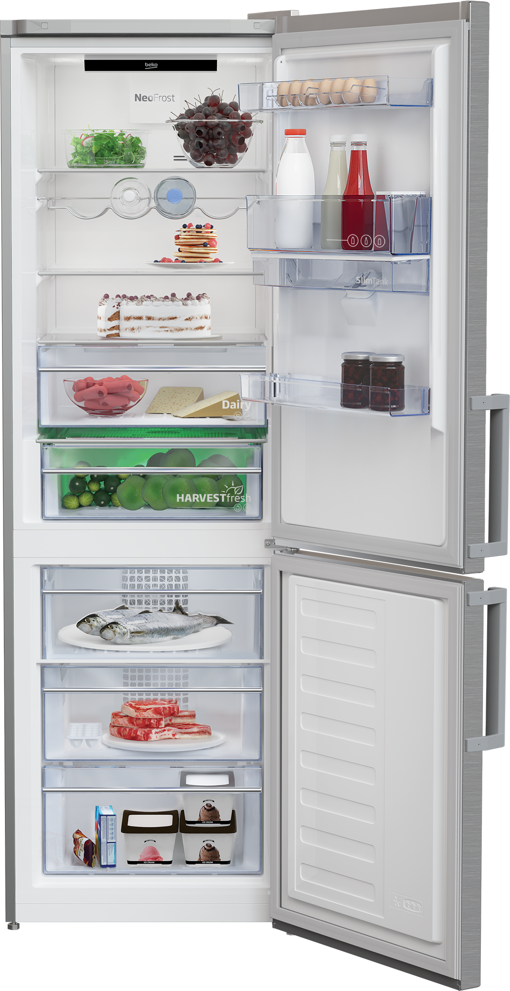 RCNA366EDZX Fridge Freezer (Freezer Bottom, 59.5 cm) BEKOGLOBAL