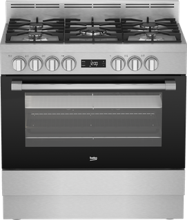 Beko 90cm Stainless Steel Multifunction Twin Fan Range Cooker
