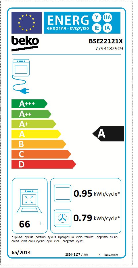 Cocción asistida por ventilador Horno y Vitrocerámica Placa Conjunto horno  y placa | BSE22121X | BEKO