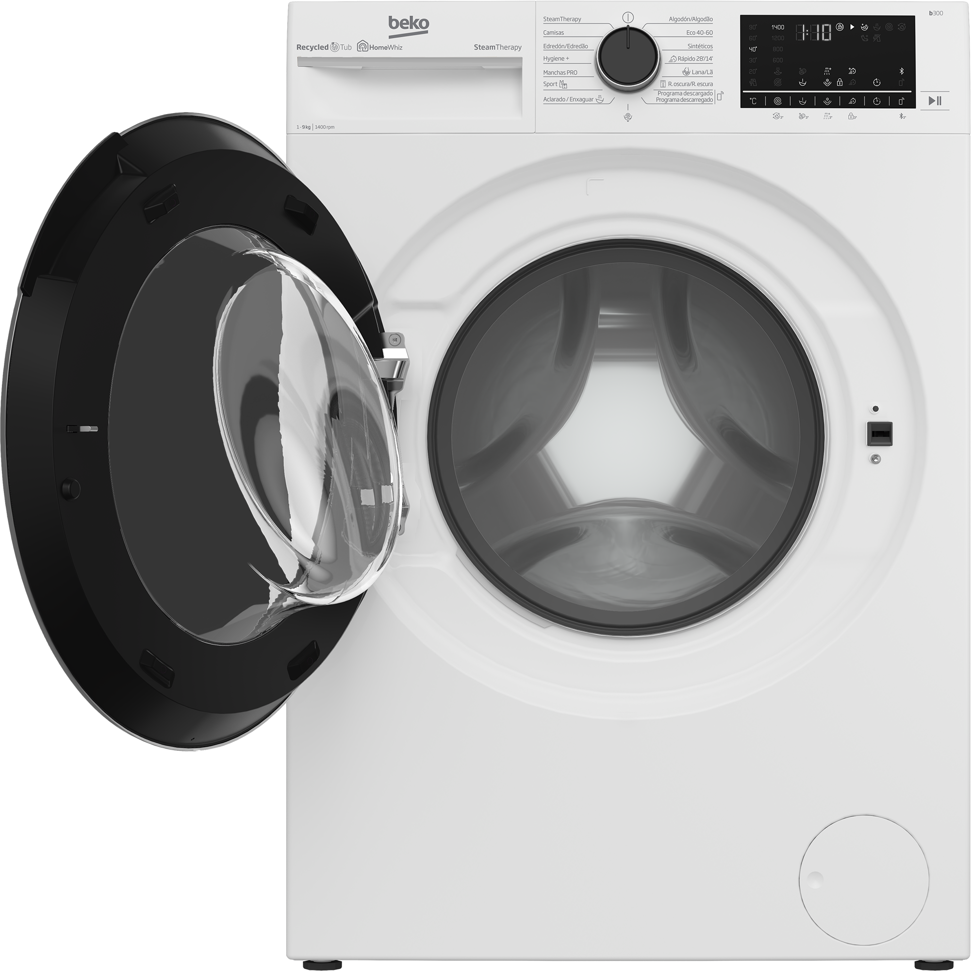 Beko B 3 Wfu 59415 W2 Waschmaschine B3WFT59415W | Lavadora Clasificación energética A, ProSmart 9Kg 1400rpm