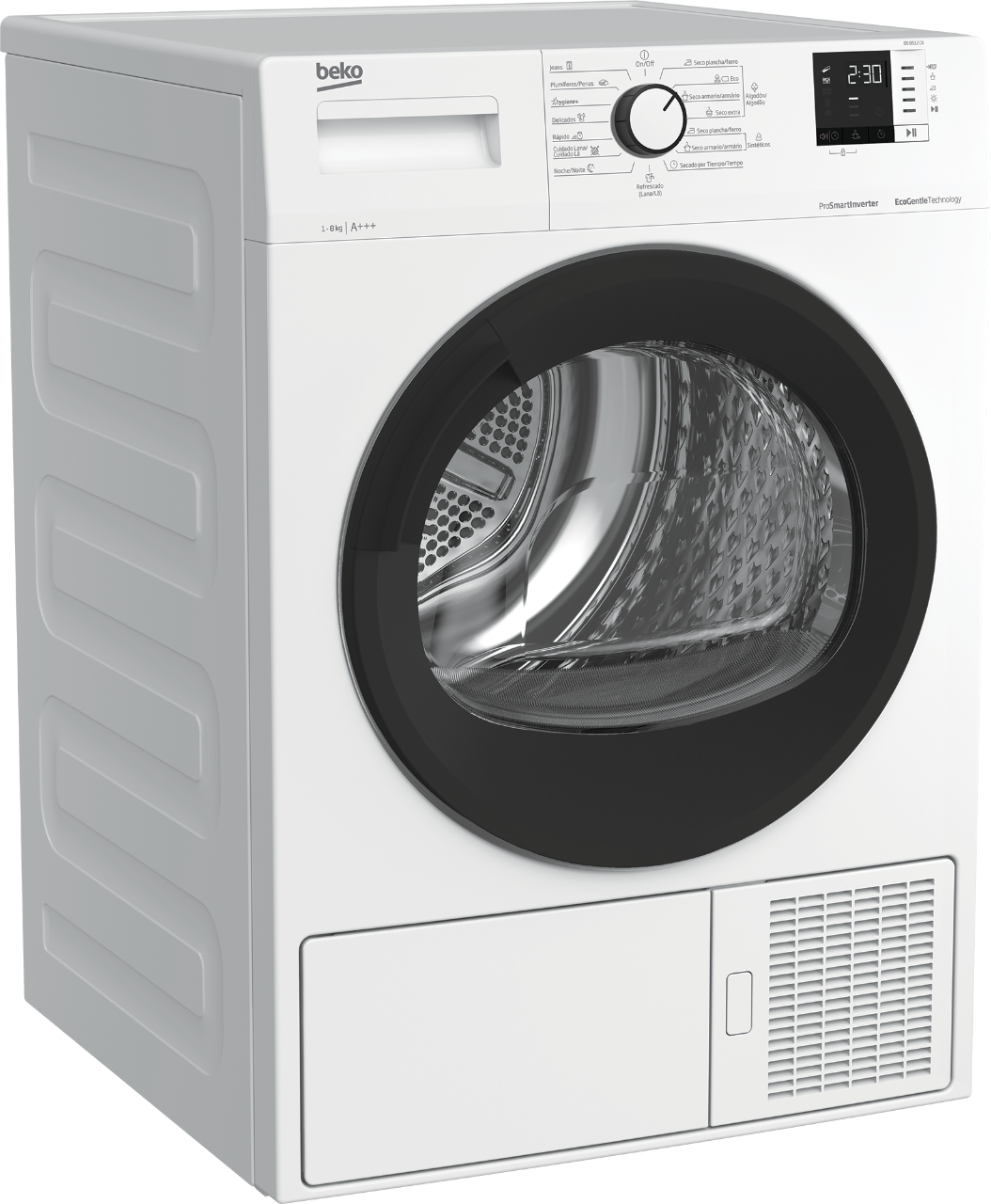 Secadora Beko B5T42243, Blanco, 8 kg, Bomba de calor, A+++