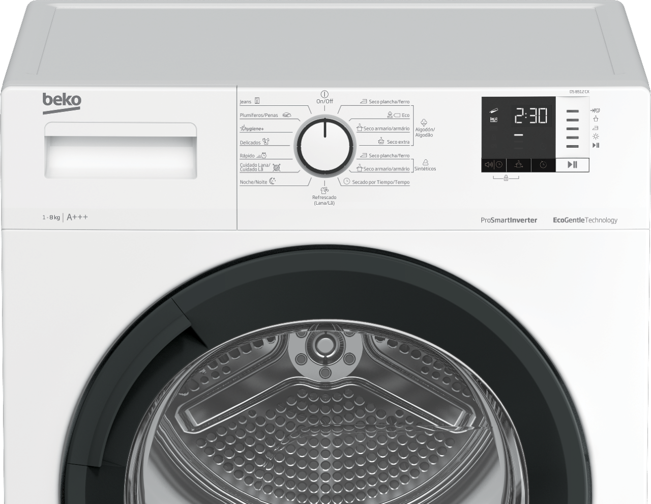 DS 8512 CX Secadora Bomba de calor 8Kg BEKO
