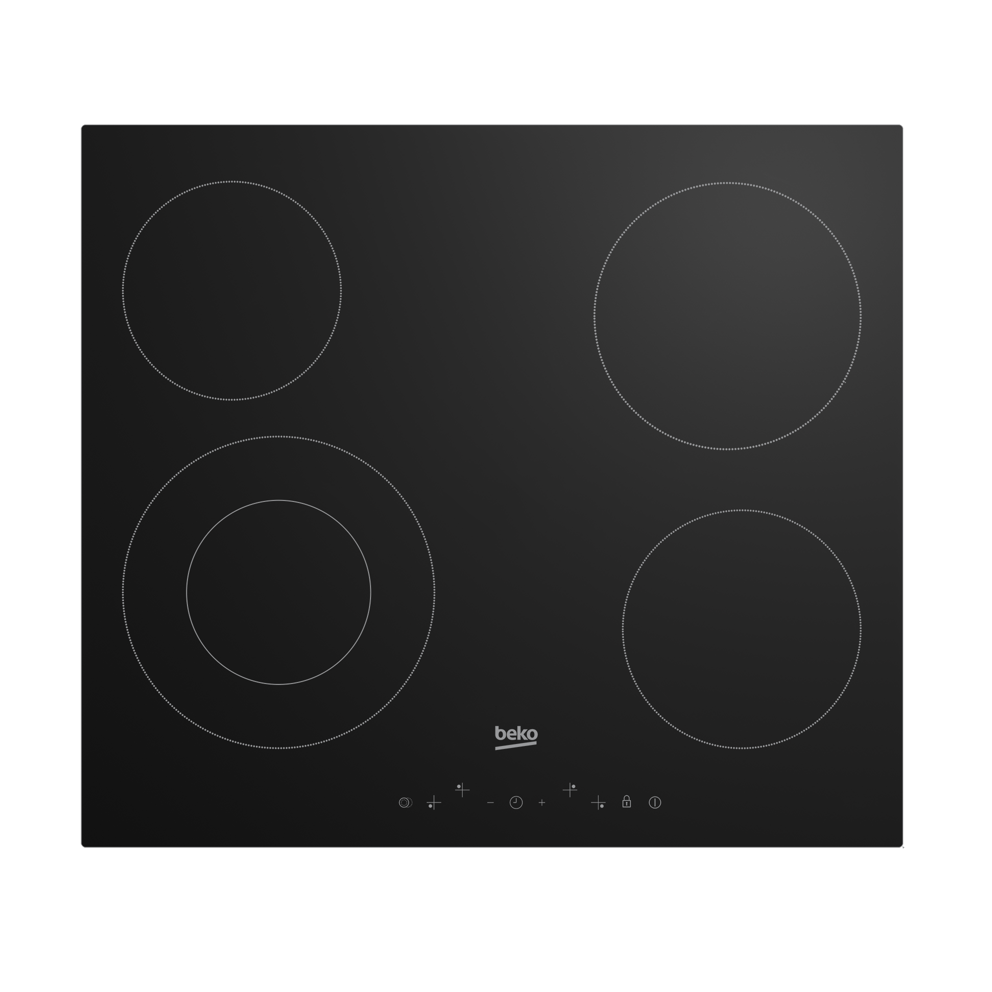 Beko HIC64402E - Placa Vitrocerámica 60 cm 4 zonas 3.7 x 58 x 52 cm -  Lacasadelelectrodomestico.com
