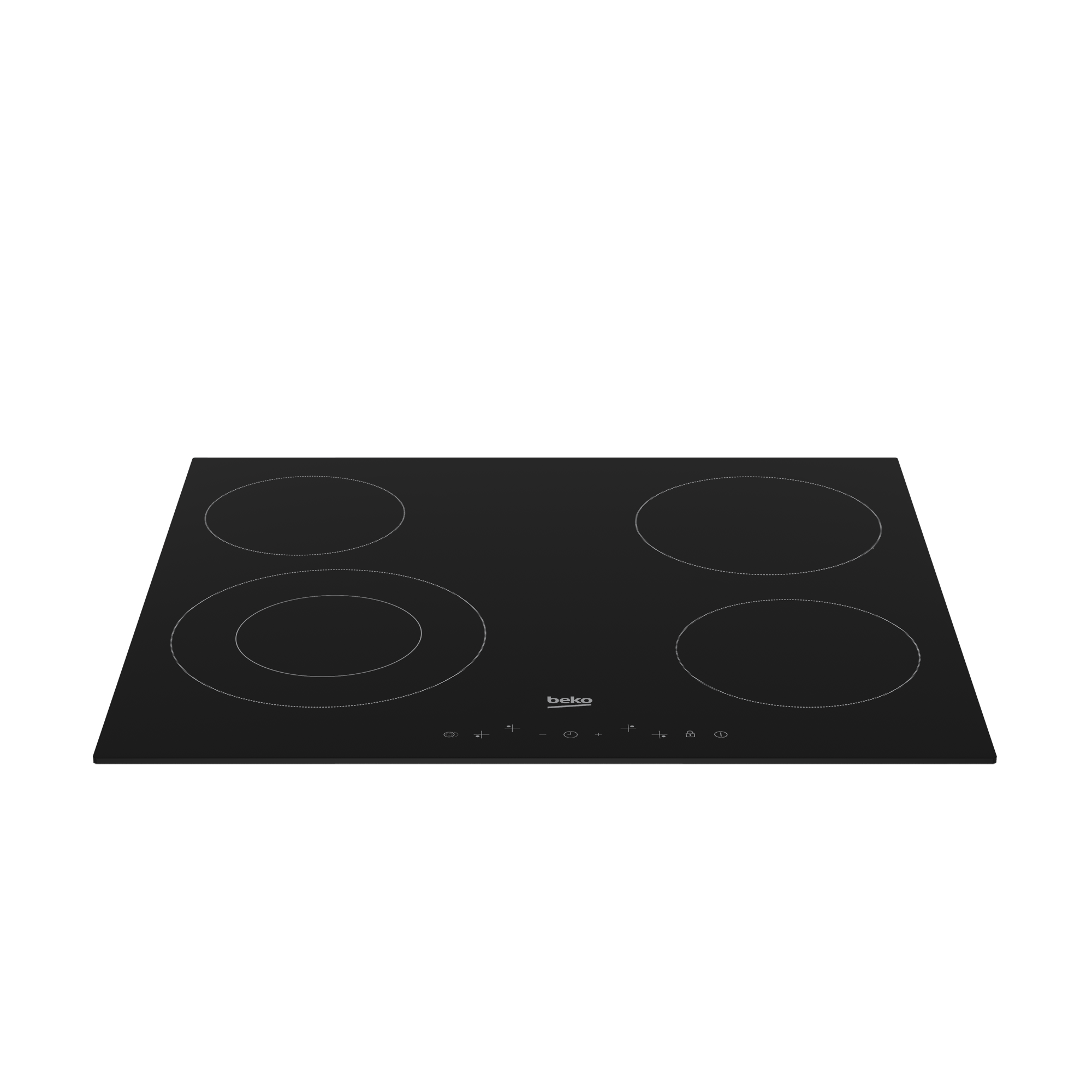 Beko HIC64402E - Placa Vitrocerámica 60 cm 4 zonas 3.7 x 58 x 52 cm -  Lacasadelelectrodomestico.com