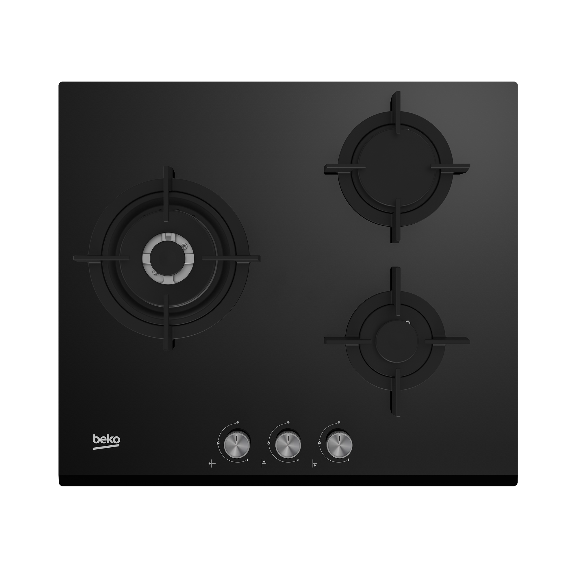 60 cm Gas Placa ( 2 Fuegos y 1 Fuego Wok ) | HISW 63222 SO | BEKO