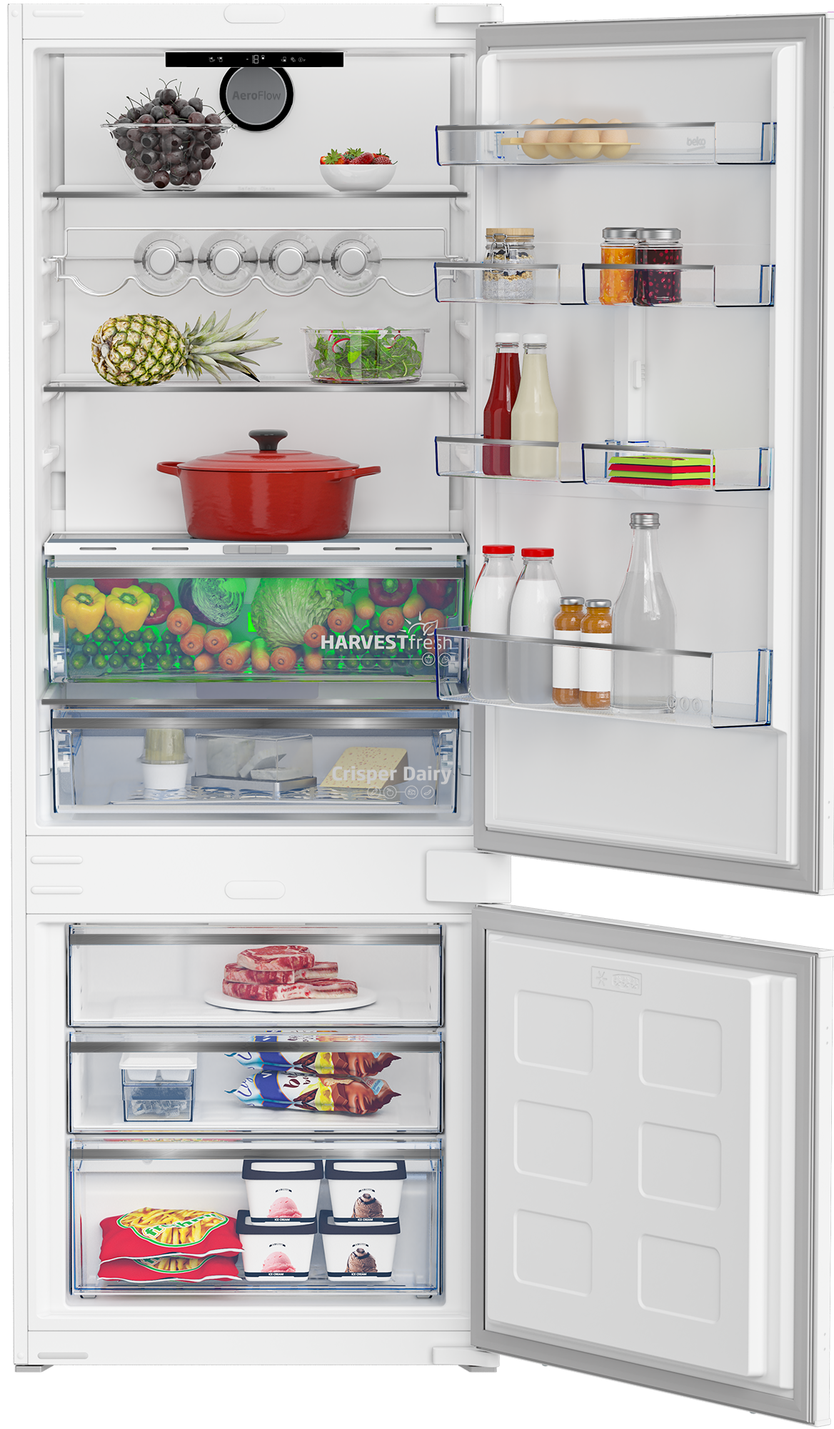 にこページ BCNE400I35ZS | 69 см NeoFrost Нижняя морозильная камера