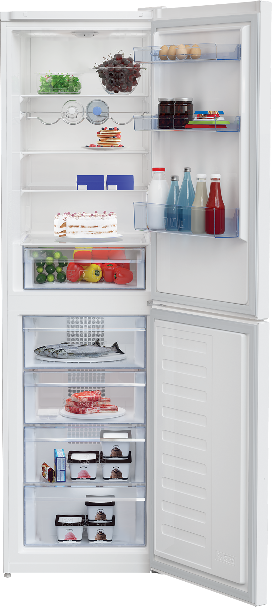 Холодильник с морозильной камерой 203 x 60 см, статика | RCHA386K30W | BEKO