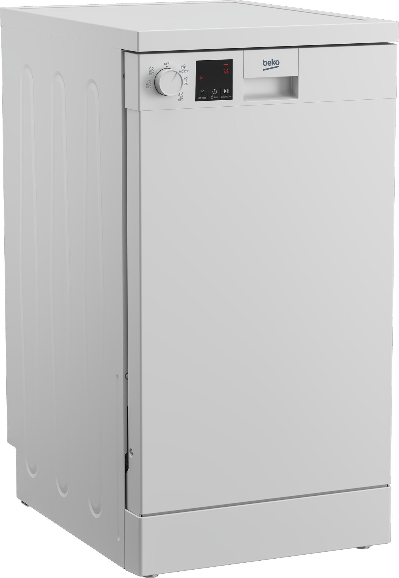 Узкая посудомойная машина, 45 см, 10 к-тов посуды | DVS05025W | BEKO