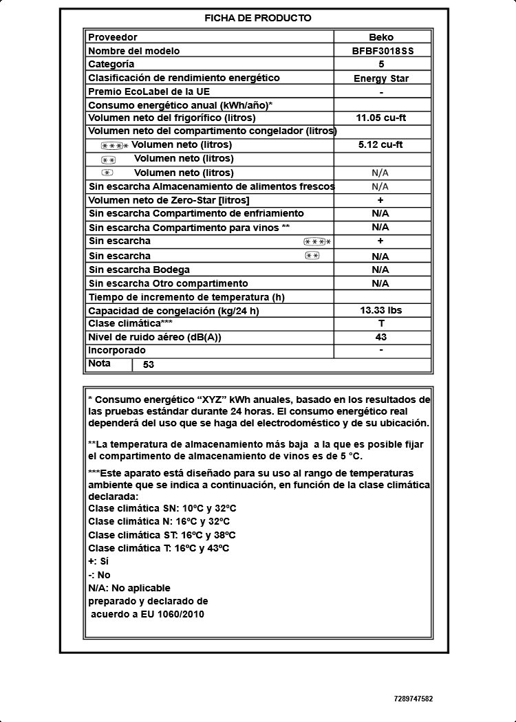 Frigorífico bajo encimera – Beko TS190330N, 86 l, Cíclico, 81.8 cm, Bl –  Join Banana