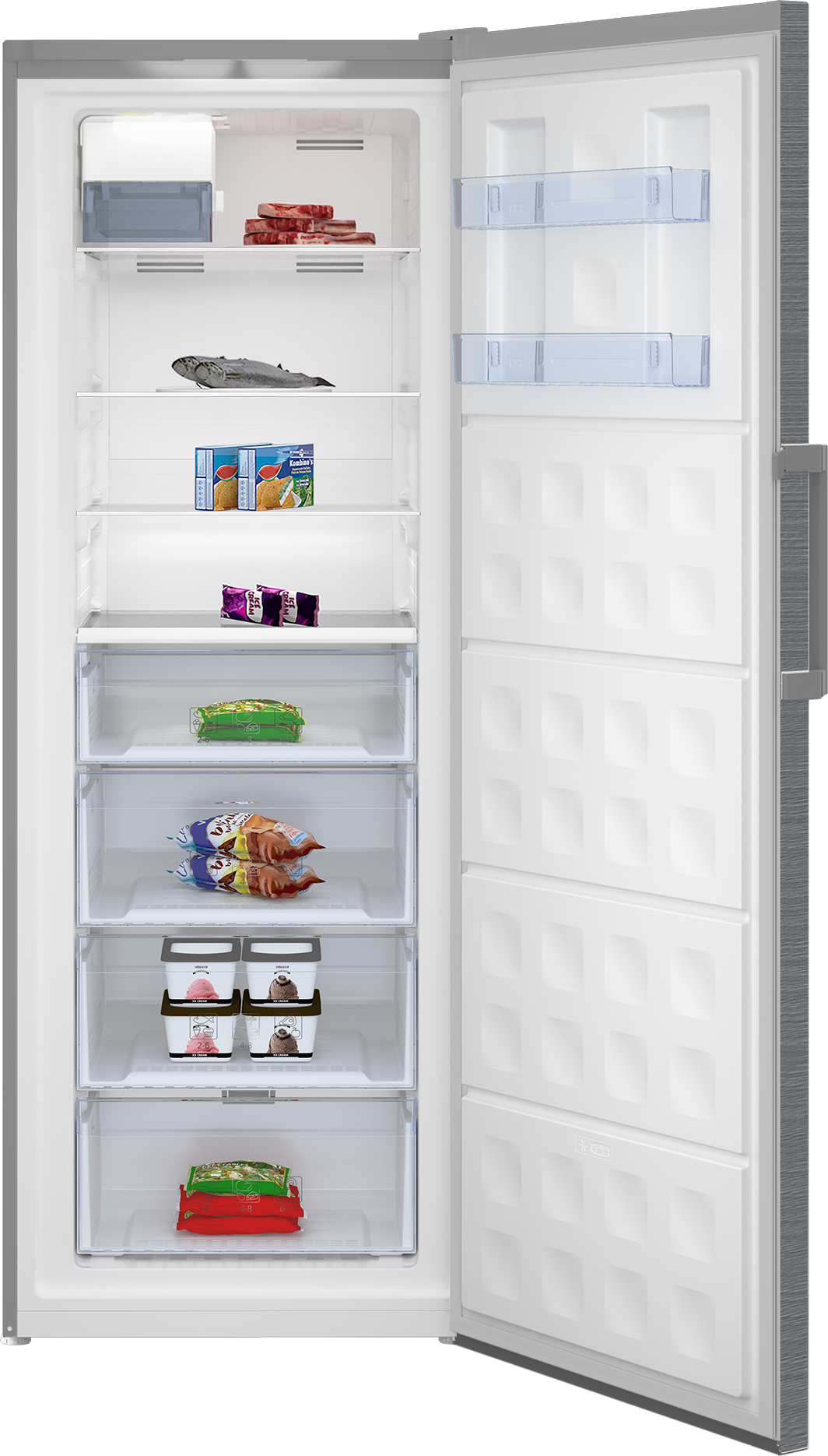 28 Inch Upright Freezer with Ice Maker BUFR2715SSIM BEKO