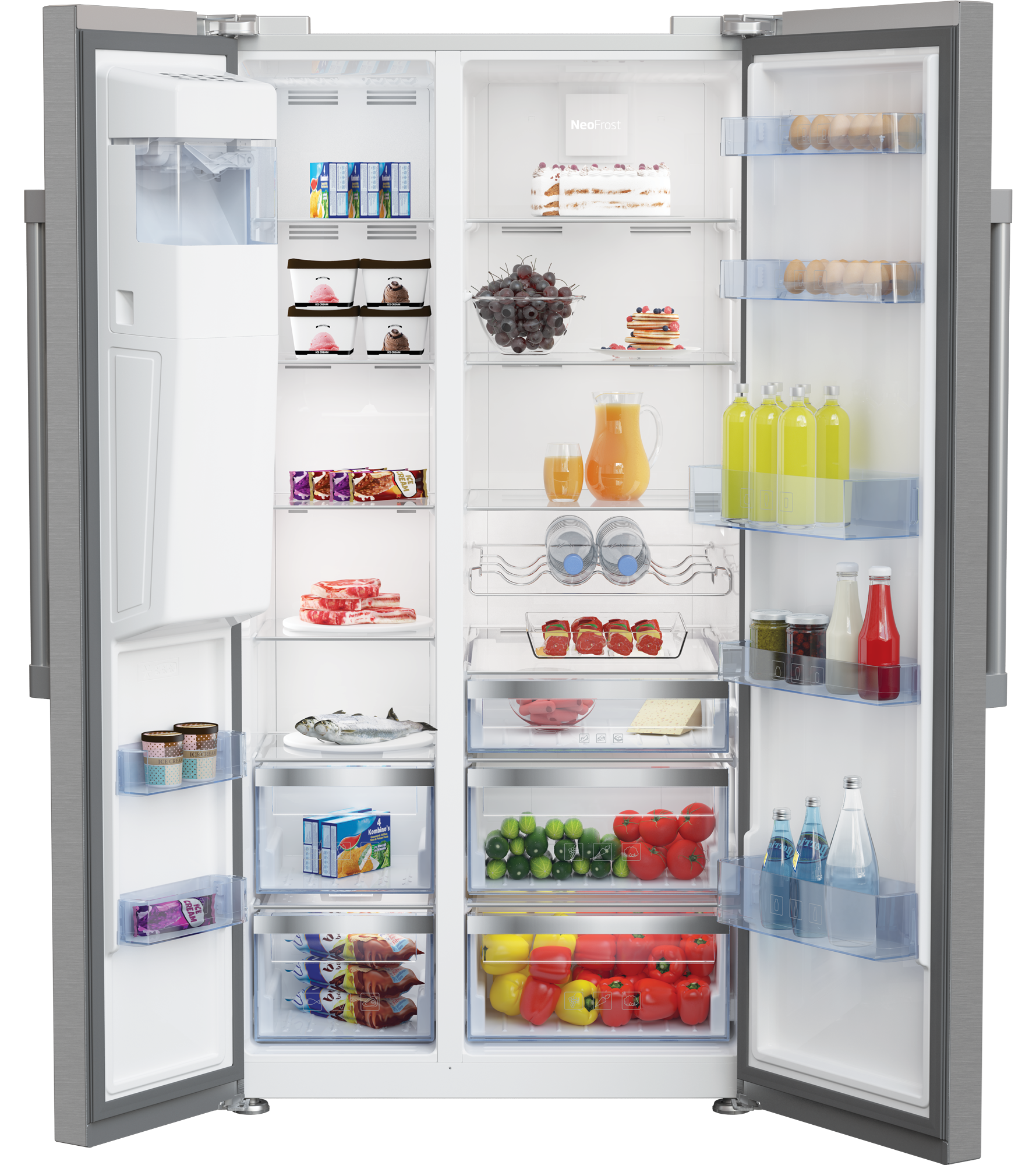 36 Inch Side by Side Refrigerator Stainless Steel BFSB3622SS