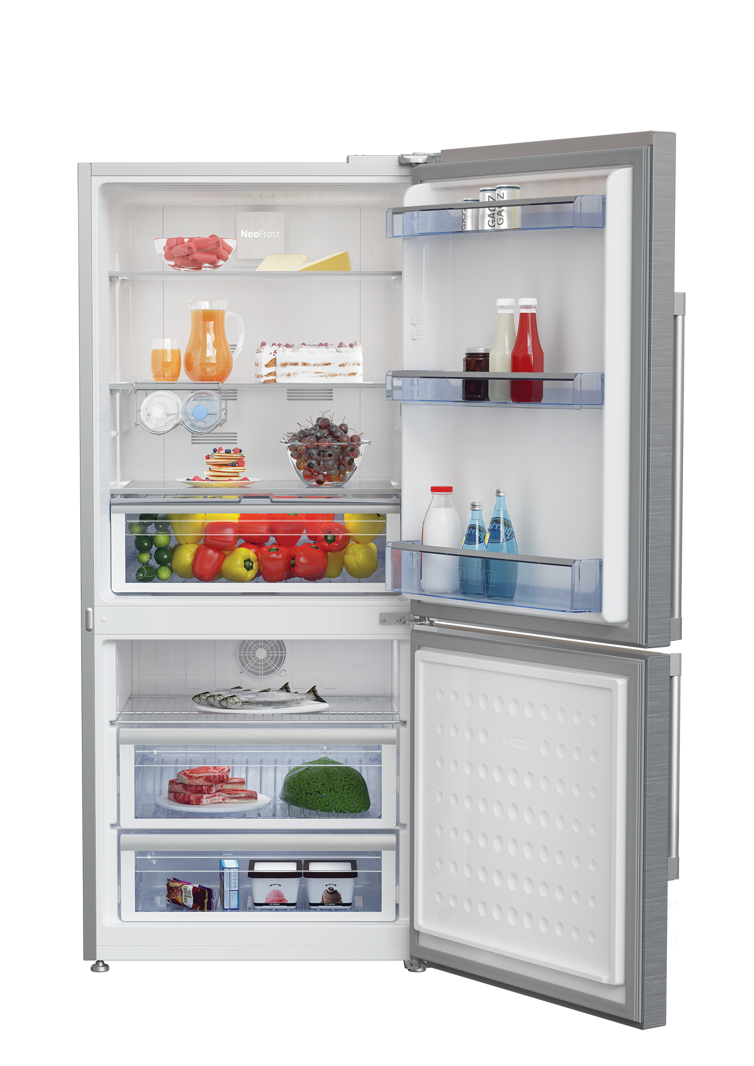 Stainless Steel Refrigerator - Bottom Freezer - BFBF3018SS | BEKO