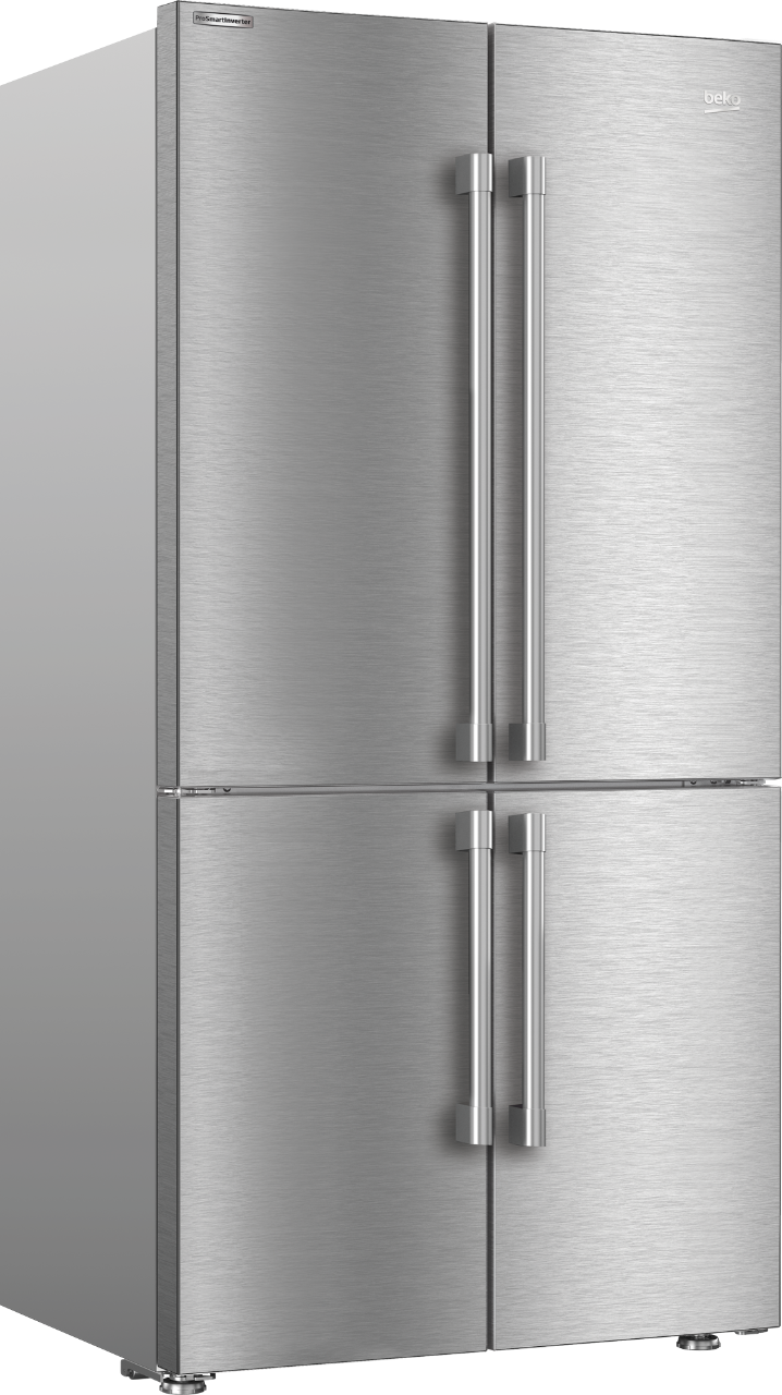 BEKO Réfrigérateur frigo américain US 4 portes inox 539L - Technologie  NeoFrost Dual Cooling 