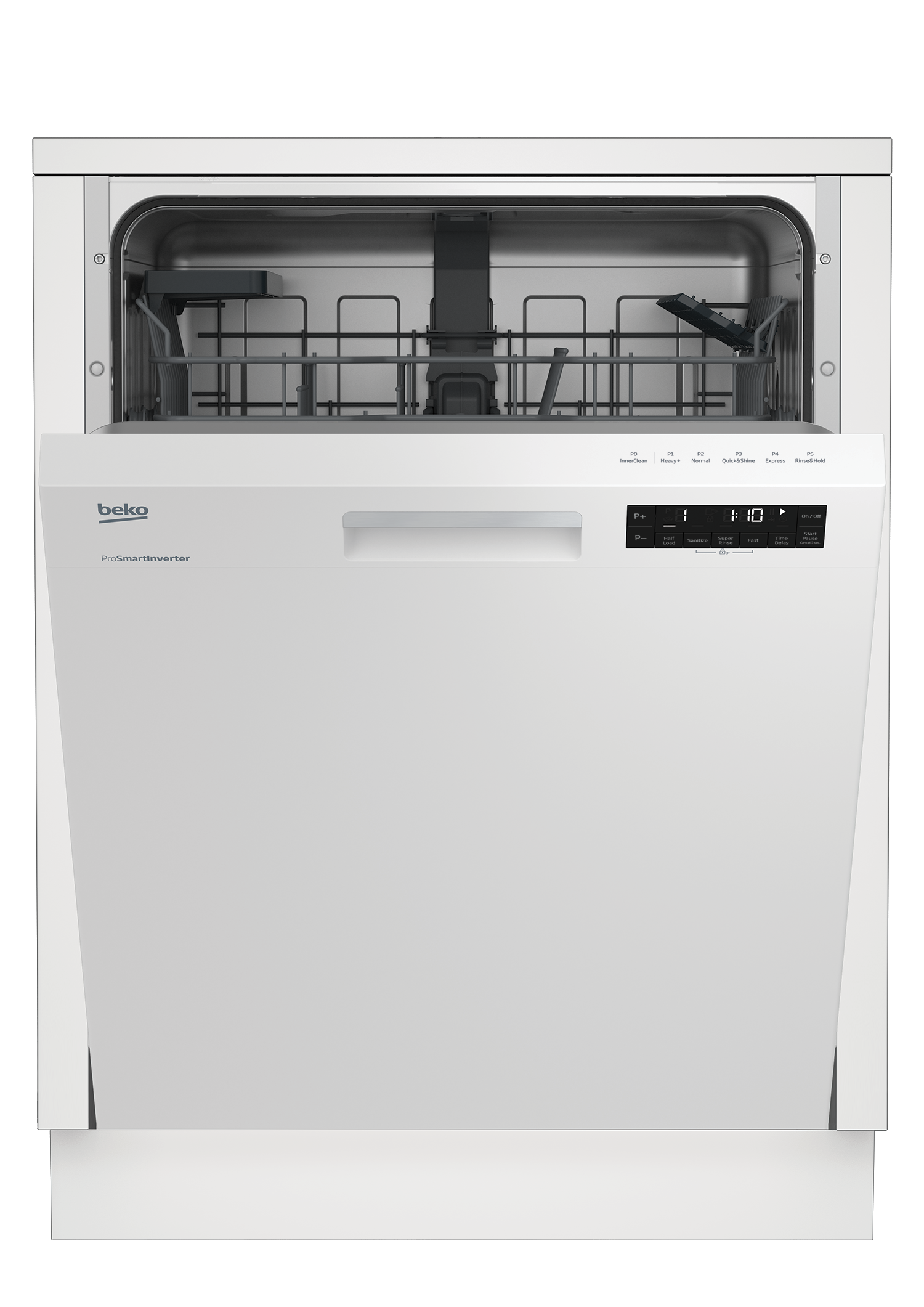 Tall Tub White Dishwasher, 14 place settings, 48 dBa, Front Control