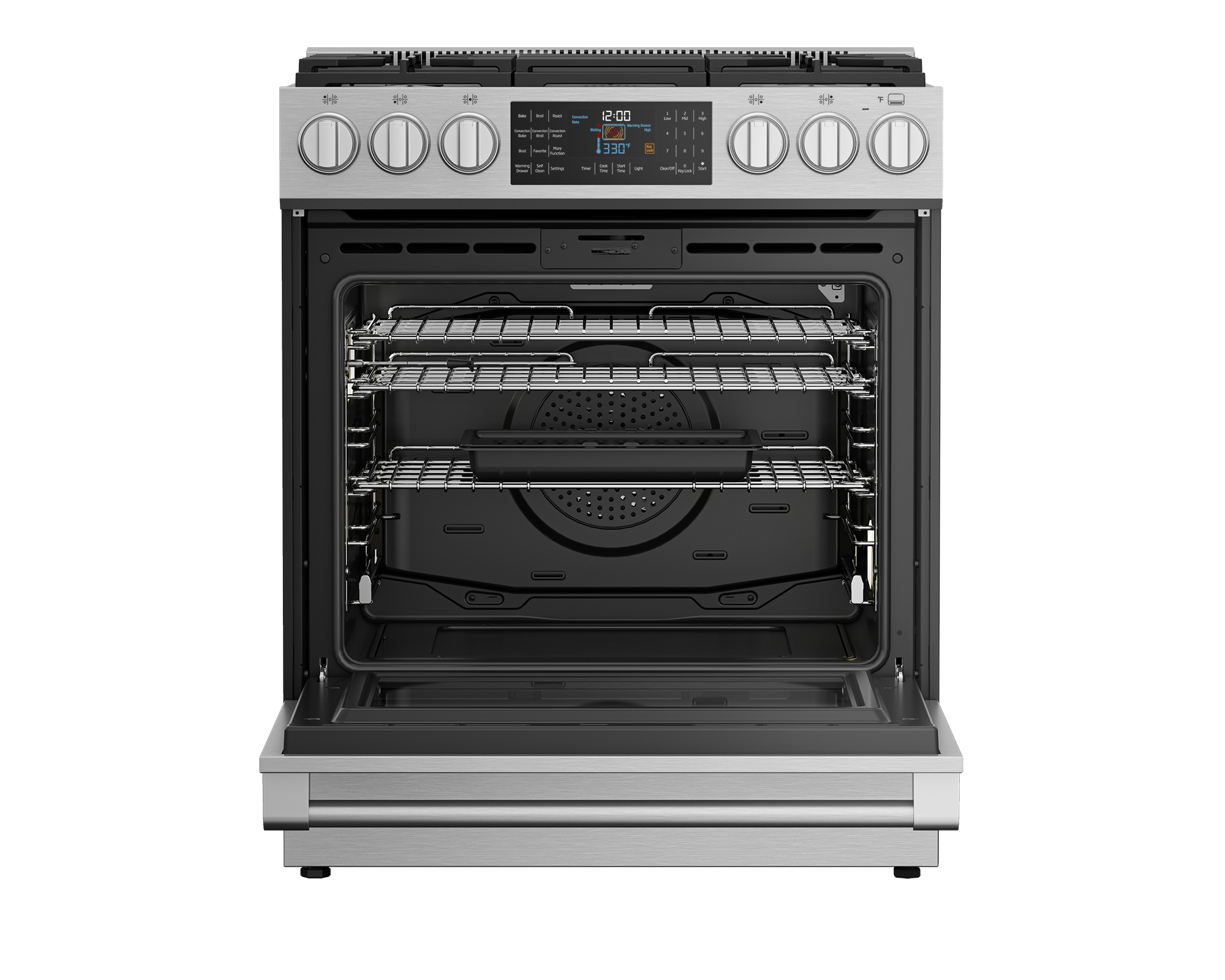 30" Stainless Steel SlideIn Dual Fuel Range SLDF30542SS BEKO