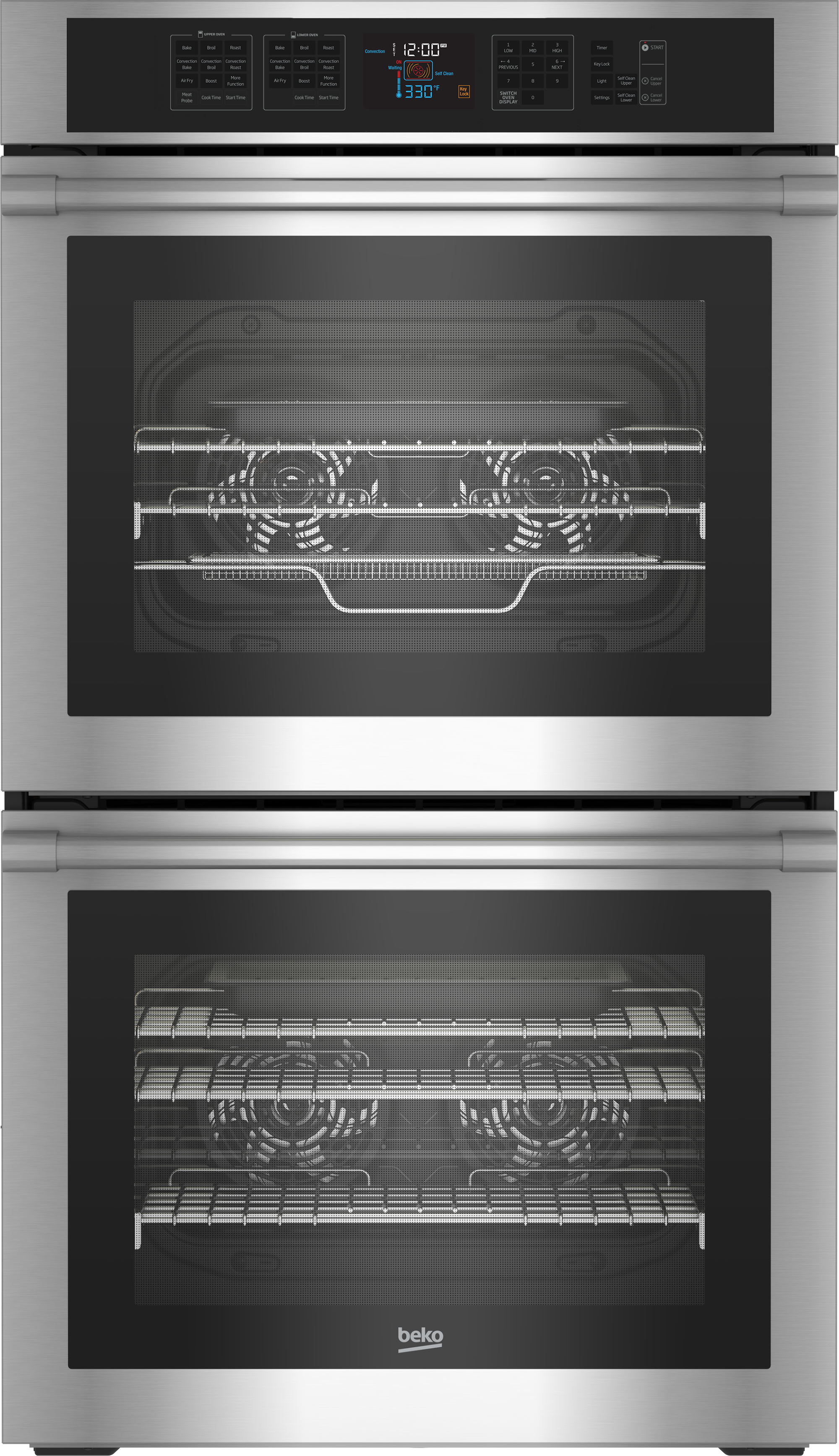 30 Double Wall Oven with No Preheat + Air Fry Stainless Steel