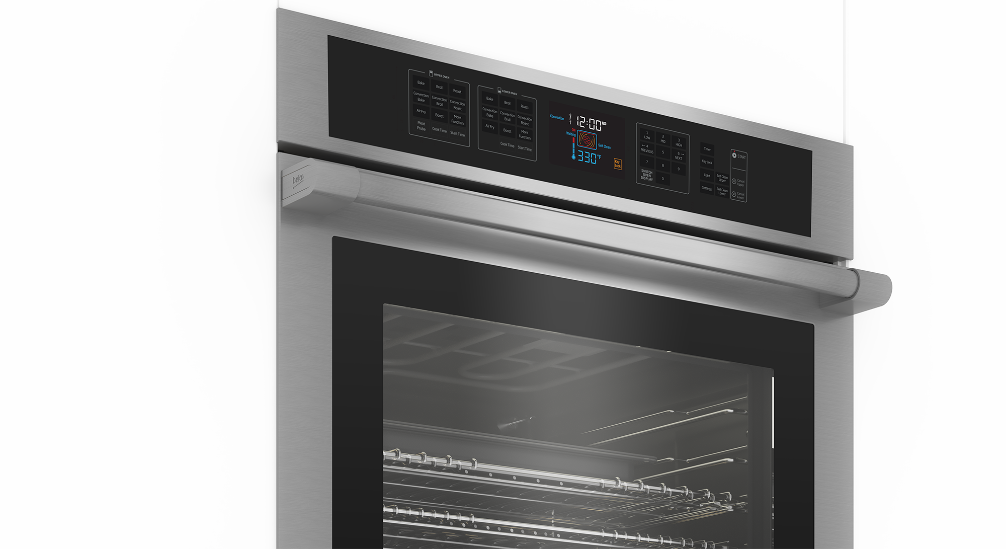 30 Stainless Steel Double Wall Oven WOD30100SS BEKO