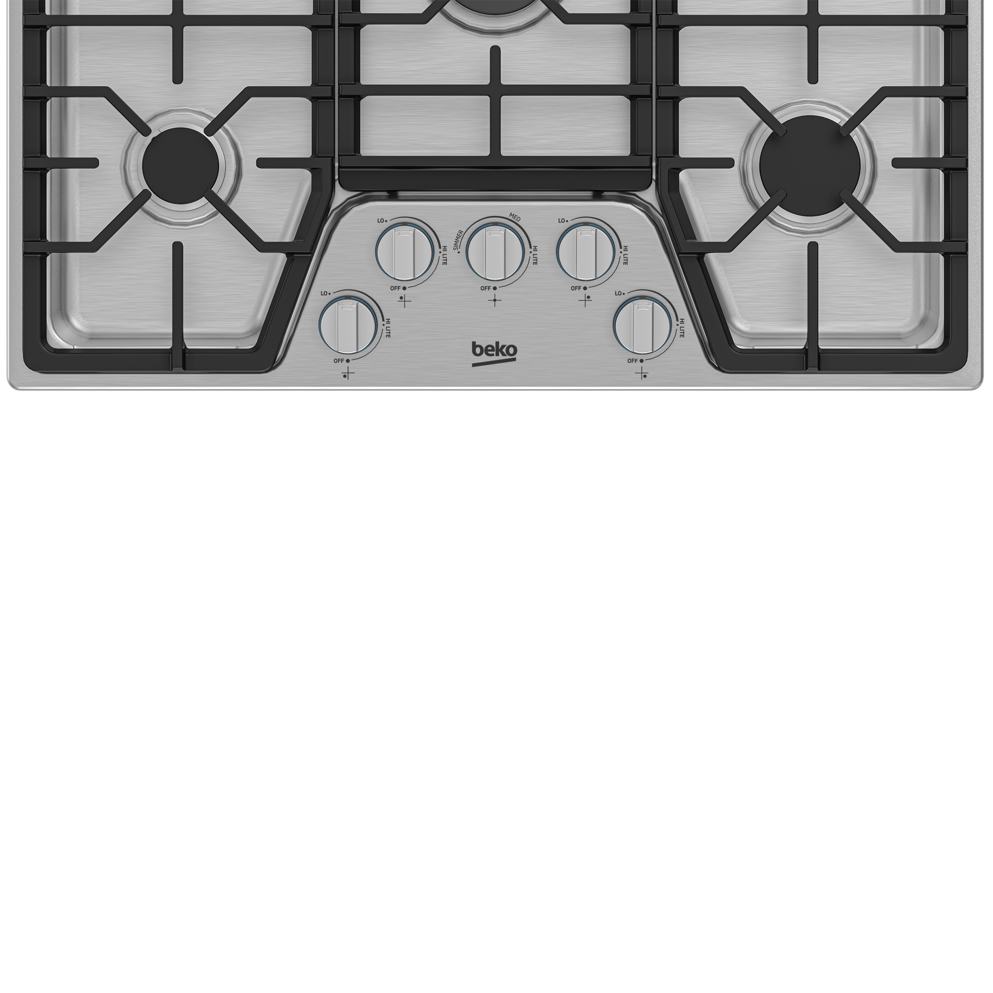 30" BuiltIn Gas Cooktop with 5 Burners BCTG30500SS BEKO
