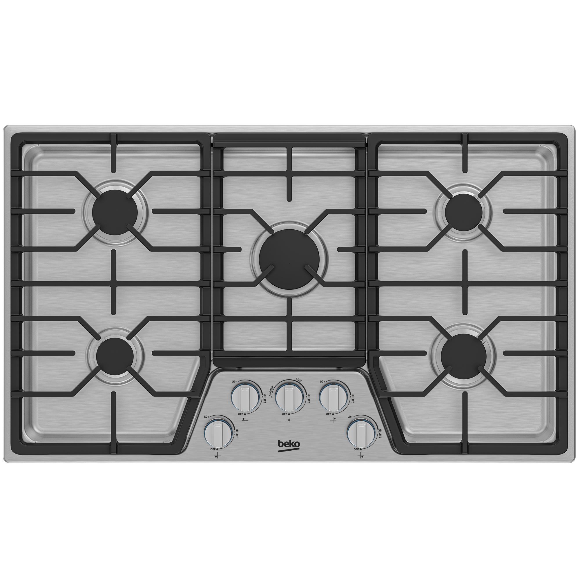 36" BuiltIn Gas Cooktop with 5 Burners BCTG36500SS BEKO