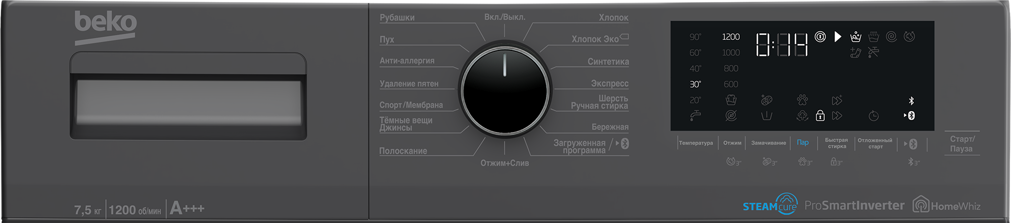 WSPE7H616A | 7.5 кг 1200 об/мин Стиральная машина | BEKOGLOBAL